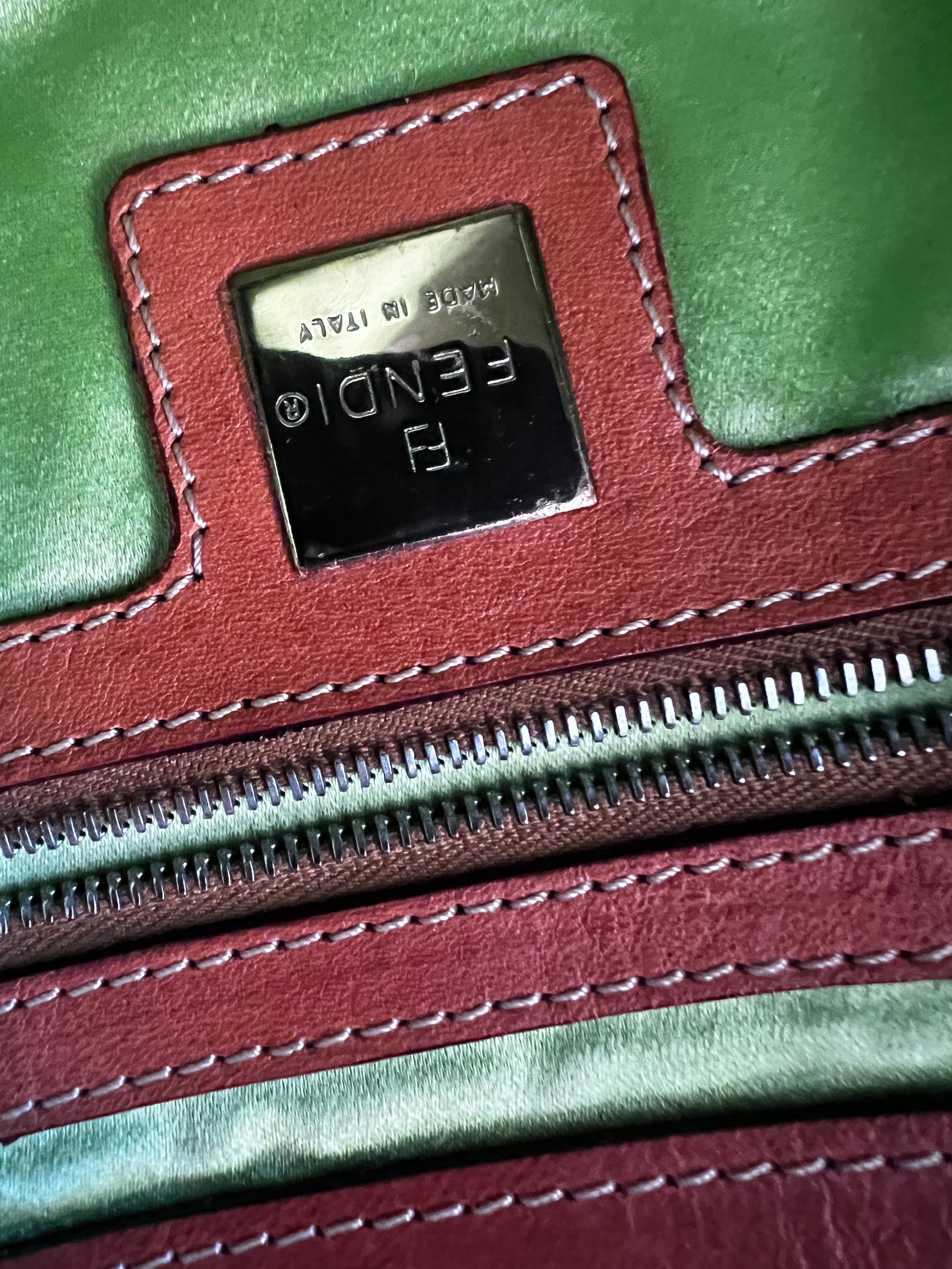 Fendi Embroidered Leather Baguette Bag - Luxury Designer Handbag for Women, Perfect for Parties, Date Nights & Special Occasions