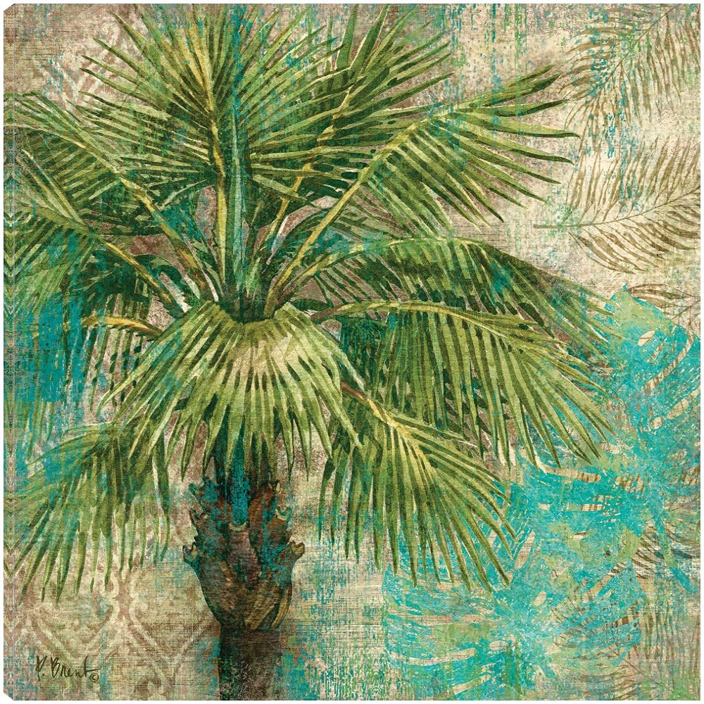 Paul Brent Aqua Escape Fine Art Canvas Wall Decor - 22x22 Inches Ready to Hang - Modern Abstract Painting for Living Room, Bedroom, Office & More - Perfect for Home, Office & Commercial Spaces