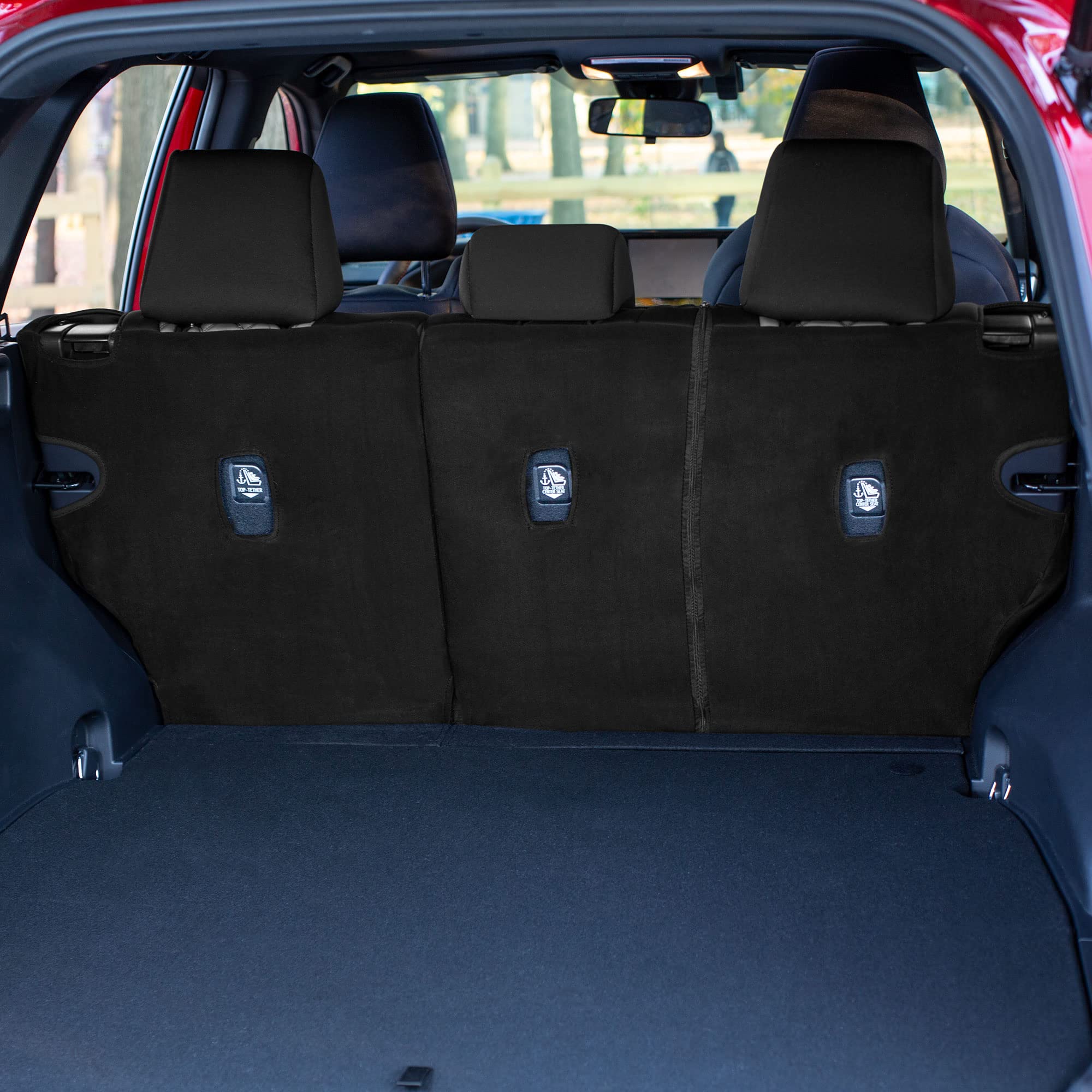 Custom Fit Neoprene Seat Covers for Toyota RAV4 Hybrid/Prime 2021-2022 - Water Resistant Gray Rear Seat Protectors | Durable Automotive Interior Accessories for Road Trips & Daily Commute