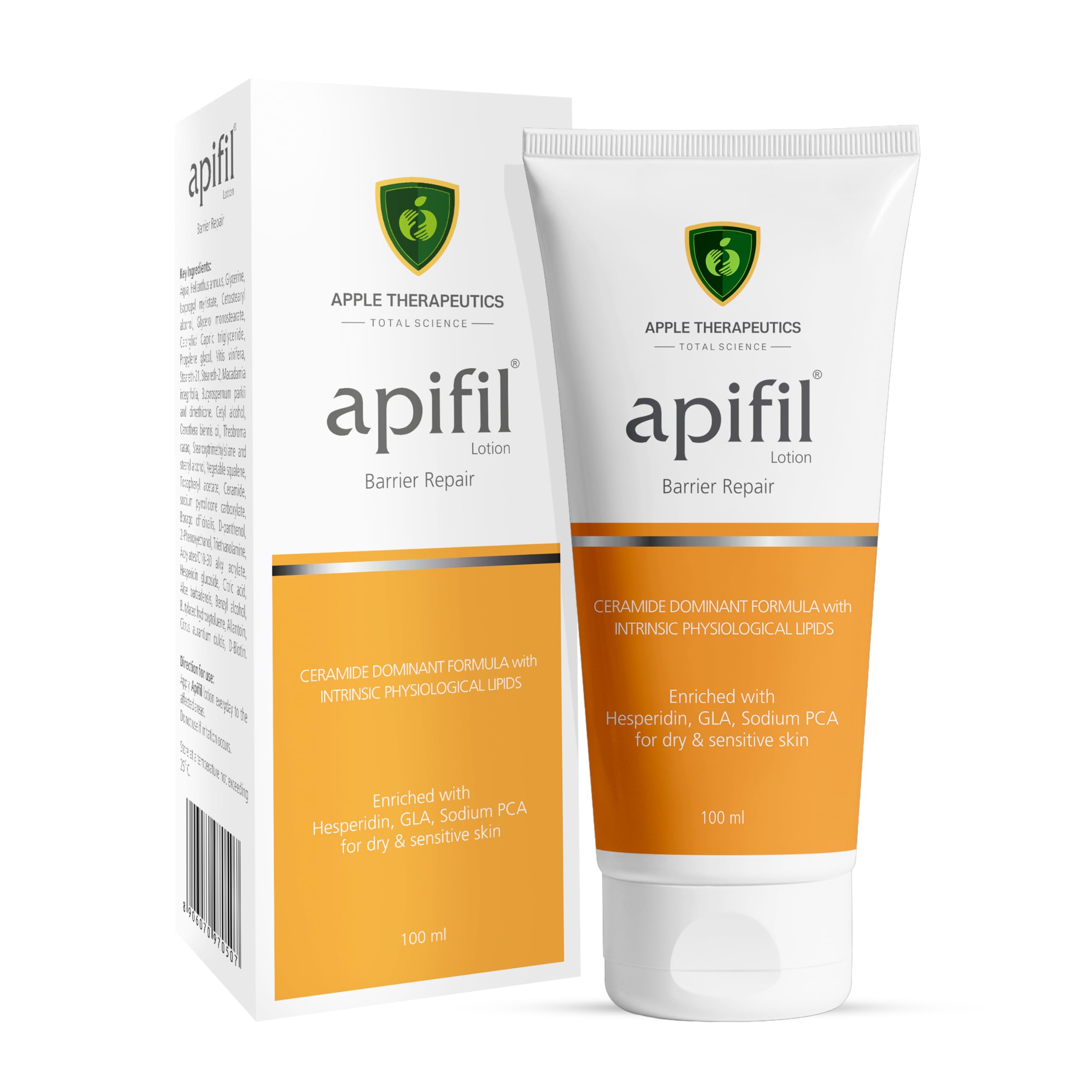 Apifil Barrier Repair Lotion with Ceramide, Lipids & GLA - Best Prescription Body Lotion for Dry & Sensitive Skin | Intensive Moisturizing & Skin Barrier Repair | 100ml | Perfect for Daily Hydration & Eczema Relief