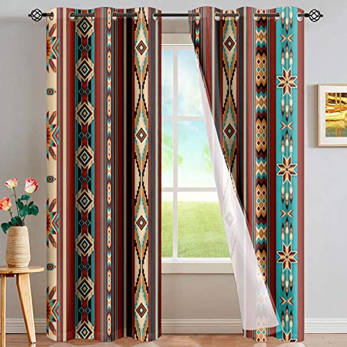 Aztec Tribal Geometric Vertical Stripes