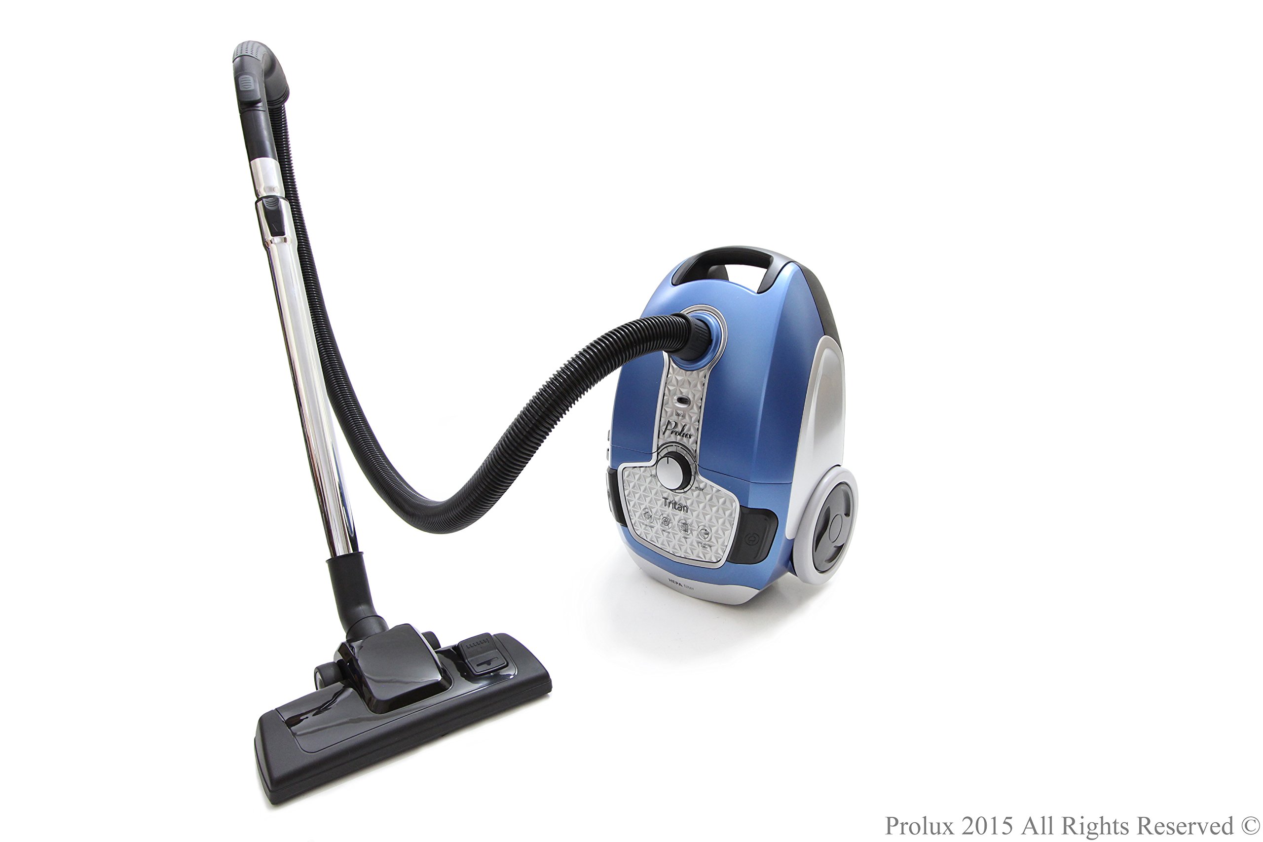 Prolux Tritan Blue HEPA Sealed Canister Vacuum - 12 Amp Powerful Motor for Hard Floors | Ideal for Pet Hair, Hardwood & Tile Cleaning | Home & Office Use