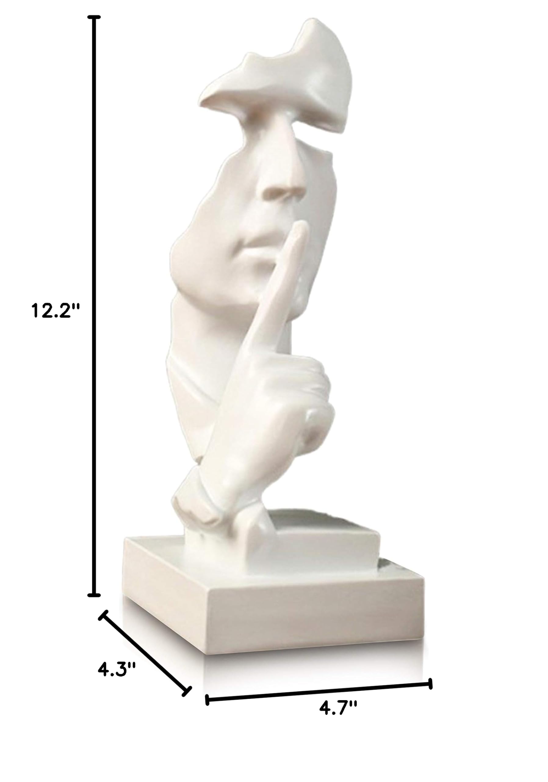 Silent Thinker Statue - 28cm Abstract Sculpture for Home & Office Decor