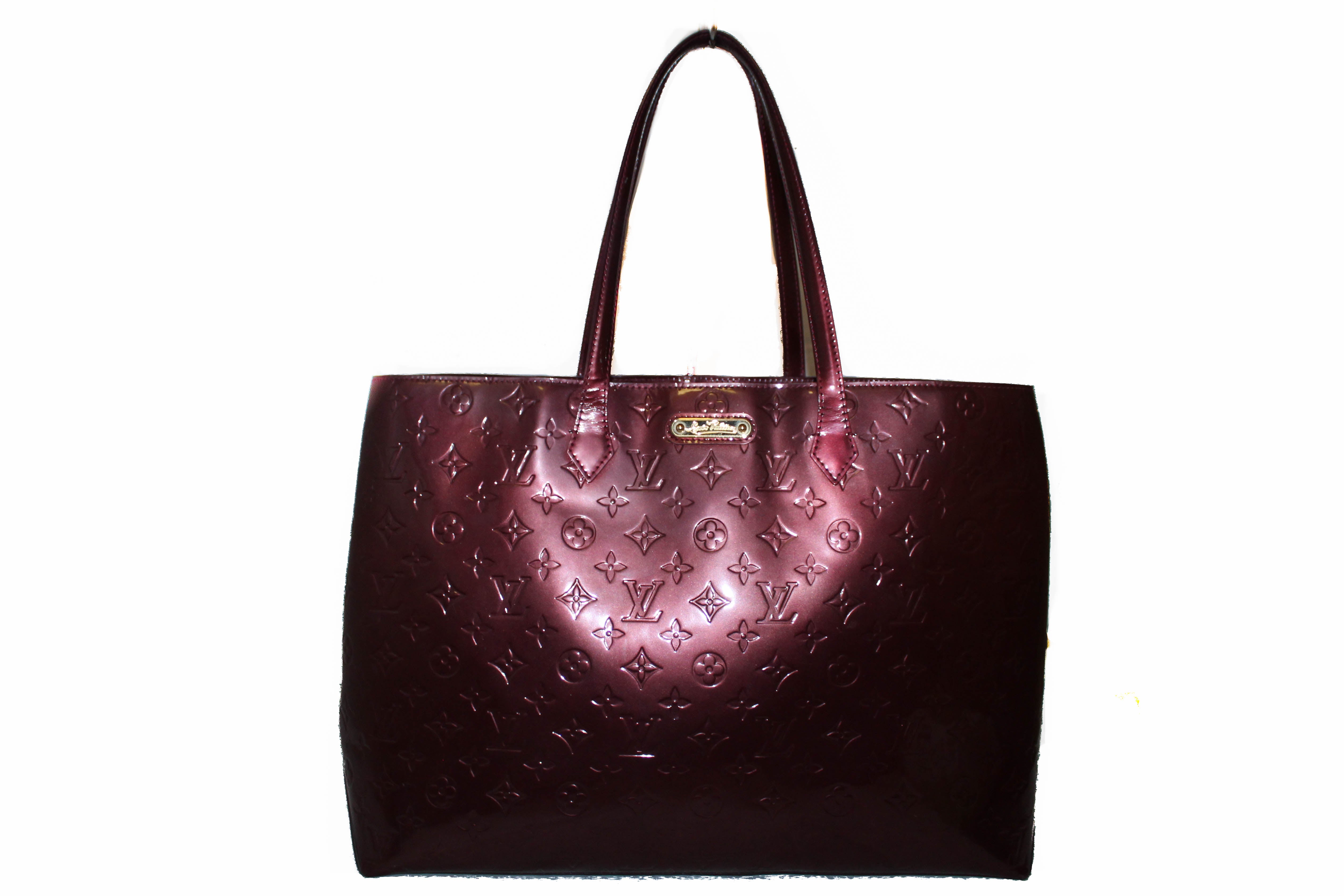 Authentic Louis Vuitton Purple Vernis Wilshire GM Tote Shoulder Bag - Luxury Designer Handbag for Women, Perfect for Work, Travel & Evening Events