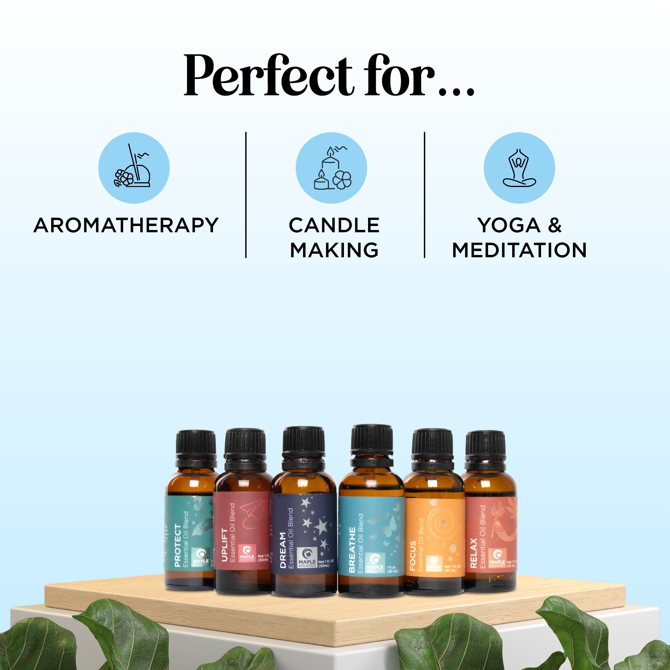 Premium Essential Oil Blends Set - 100% Pure Aromatherapy Oils for Diffusers, Massage & Relaxation - Perfect for Home Spa, Yoga & Stress Relief