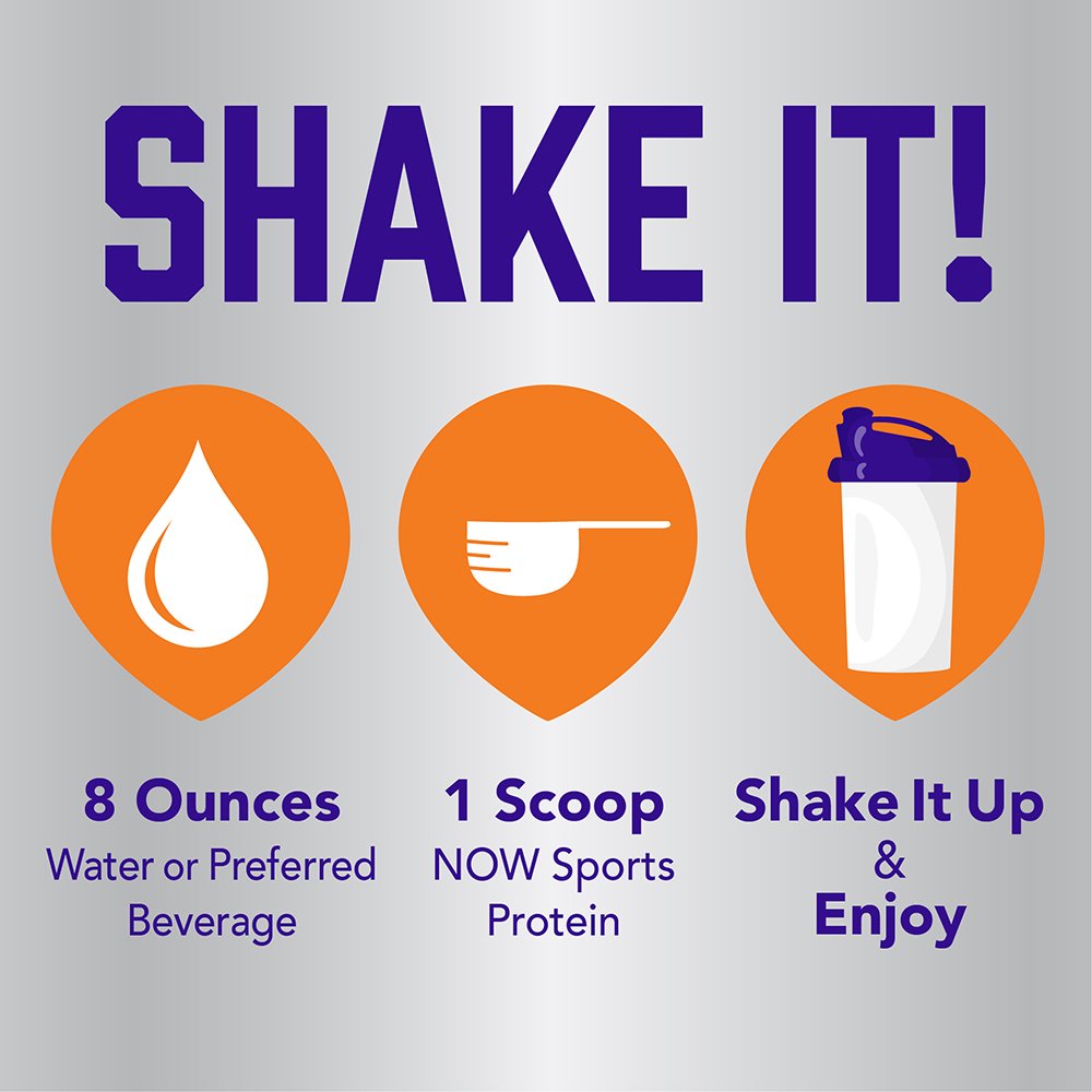 NOW Foods Sports Nutrition Pea Protein Powder 25g with BCAAs - Easy Digest Vanilla Toffee Flavor, 2 lb for Muscle Recovery & Post-Workout Shakes