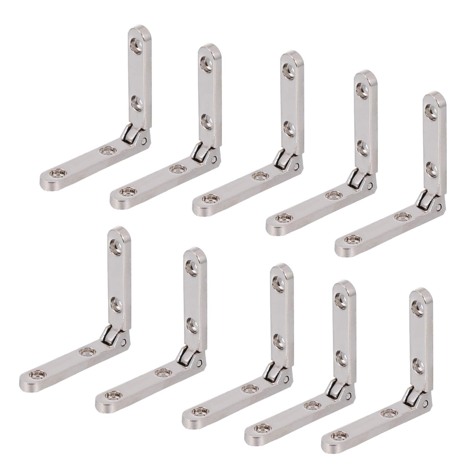 DOITOOL 10pcs Small Zinc Alloy Hinges for Wooden Jewelry Boxes - 90 Degree Folding Hinges, Cabinet Door Hinges & Chest Case Accessories | Perfect for DIY Jewelry Organizers, Woodworking Projects & Home Storage Solutions