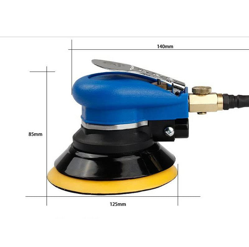 5 Inch Pneumatic Grinding and Polishing Machine Kit - 12500 RPM High Speed Car Waxing & Milling Tool for Auto Detailing, Metal Finishing & DIY Projects