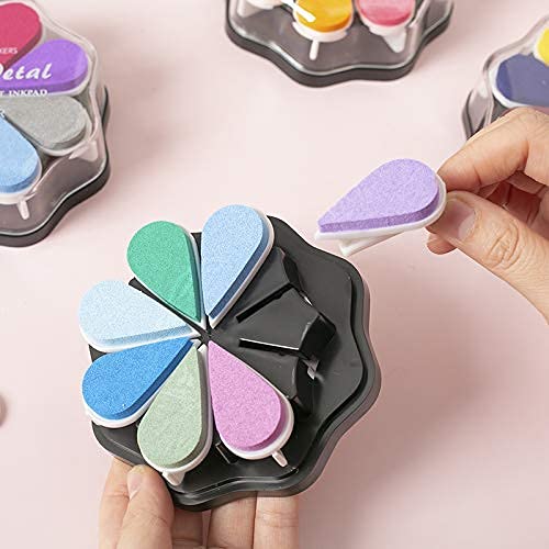 Waterdrop Ink Pads for Stamping - 8 Colors Set | DIY Crafts & Scrapbooking