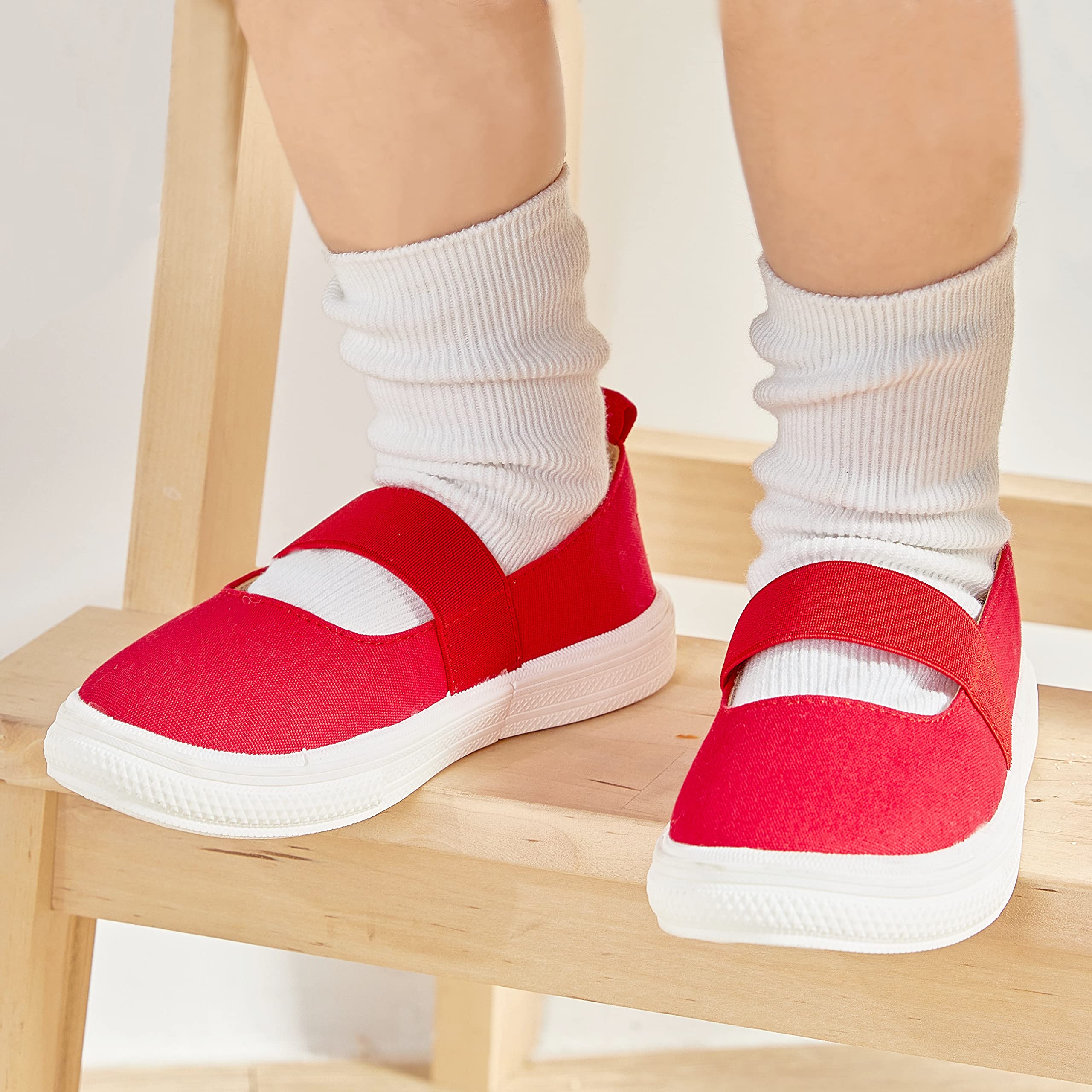 GINFIVE Toddler Girls Sneakers - Lightweight Slip-On School Shoes for Little Girls | Perfect for Preschool, Playtime & Everyday Wear