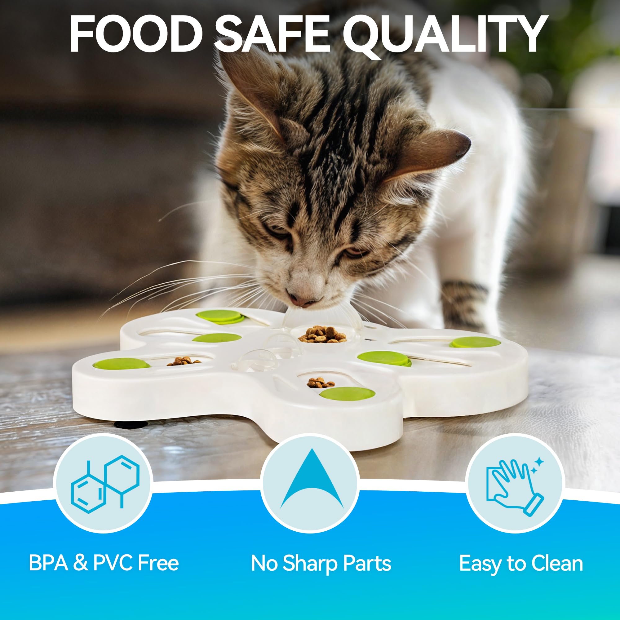 Interactive Cat Treat Puzzle Slow Feeder - Butterfly Shape Enrichment Toy for Indoor Kittens | Stimulating Maze Food Dispenser for Mental Exercise & Boredom Relief | Perfect for Mealtime Fun & Behavior Training