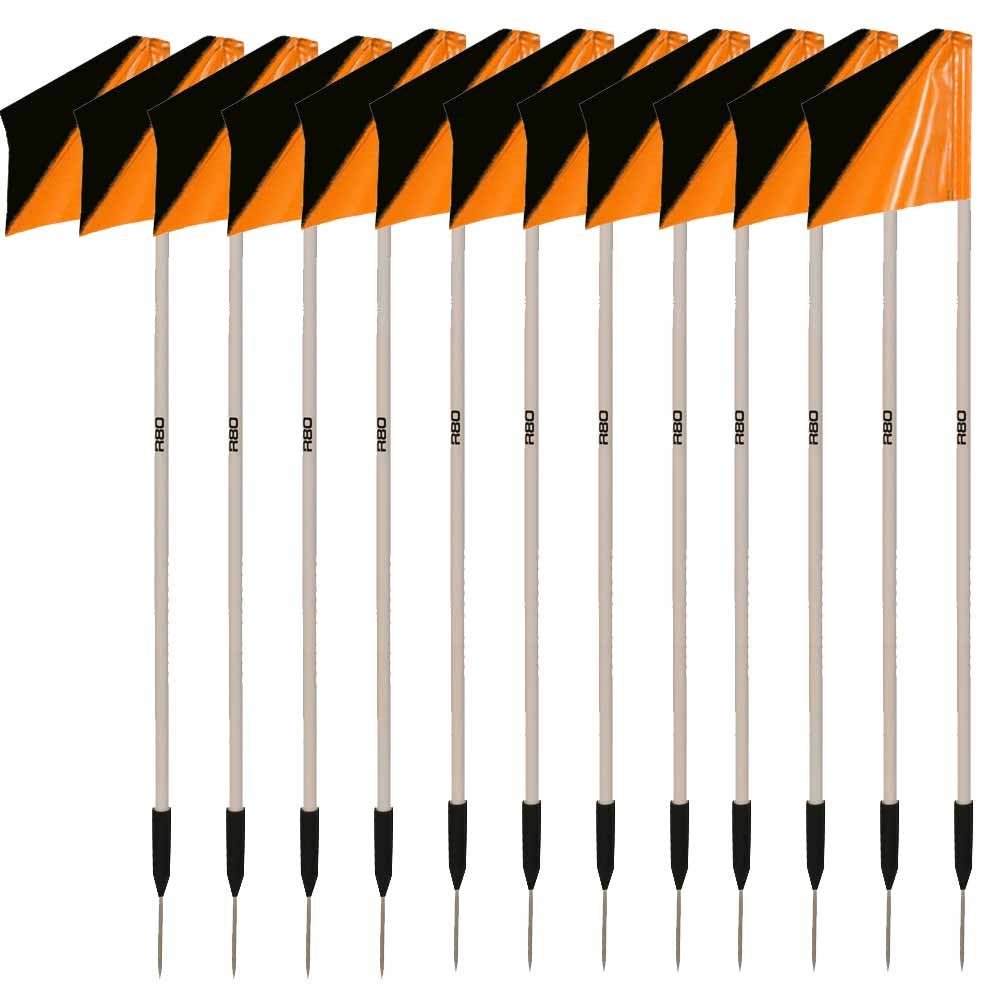 Premium Sideline Pole with Custom Club Colors Flag Sets - Perfect for Football, Soccer, and Sports Team Fan Support