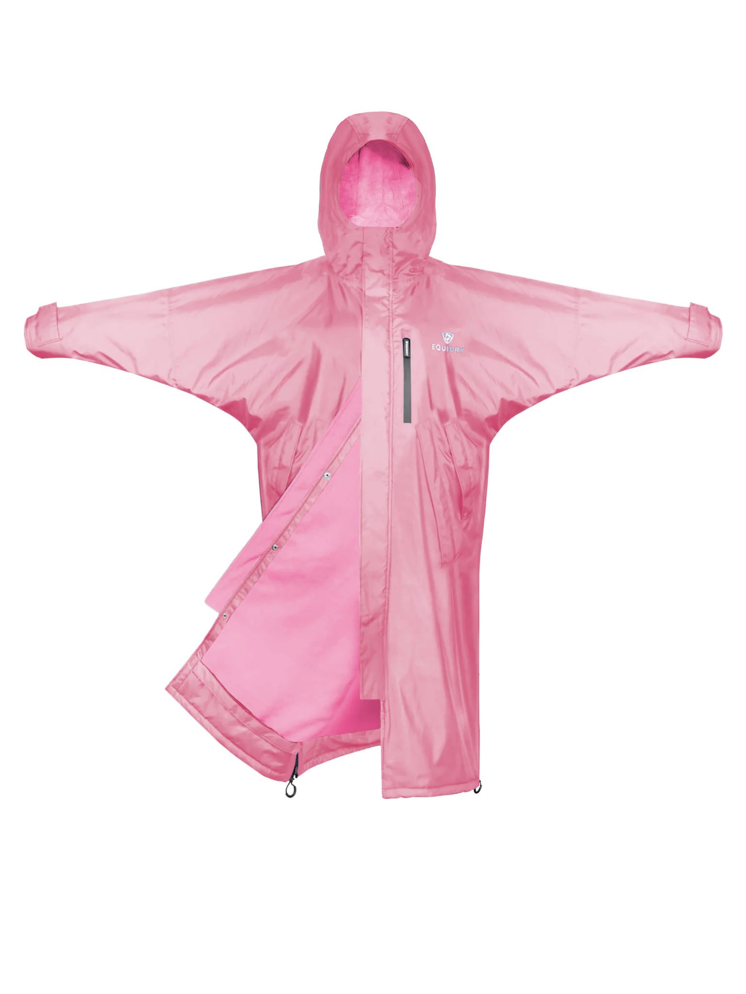 Evolution Kids' Thin Fleece Hoodie - Soft & Warm Fixed Hood Jacket in Penelope Pink for School, Play & Outdoor Activities