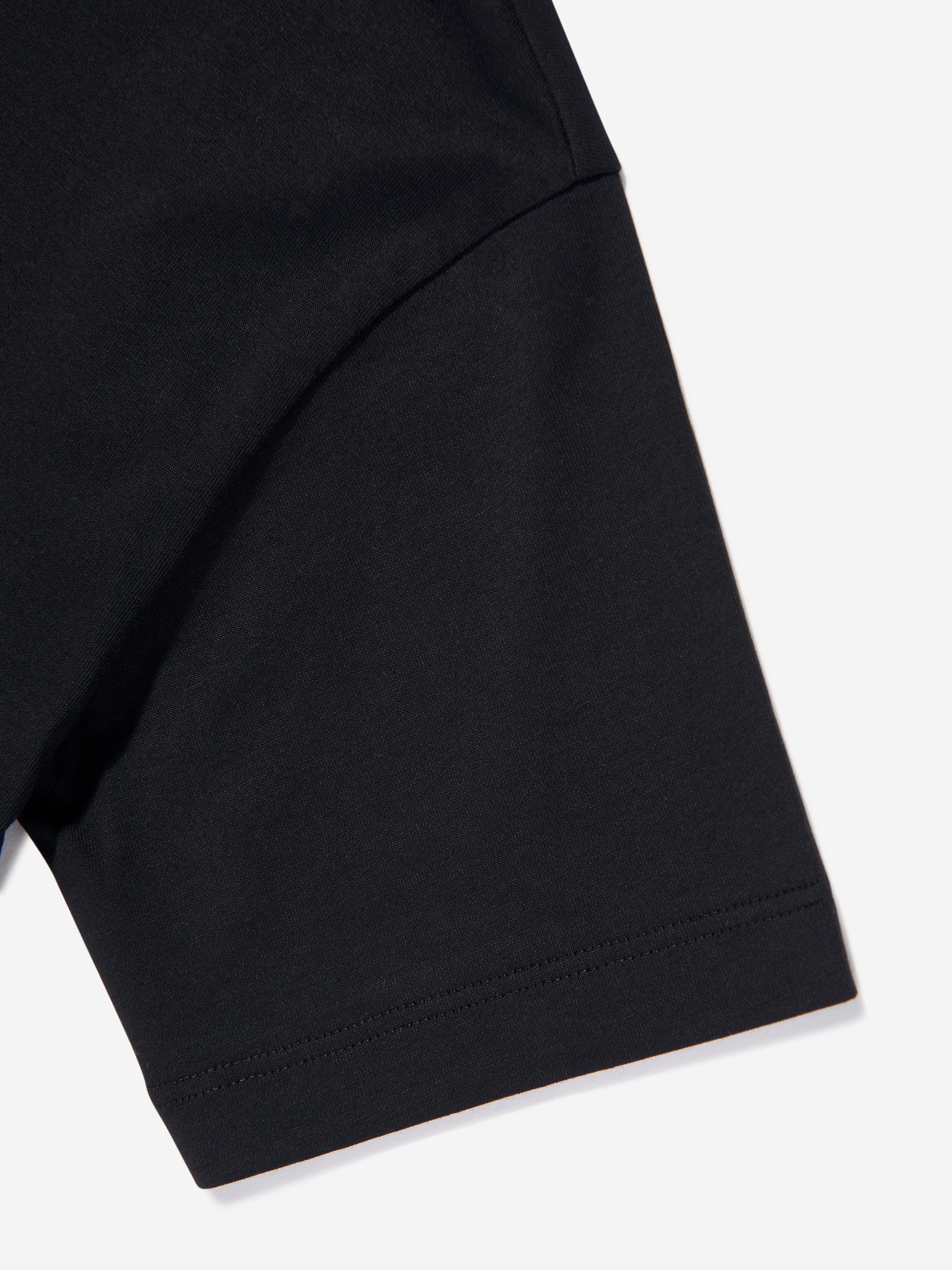 Balmain Kids Logo T-Shirt - Black Cotton Short Sleeve Tee for Boys & Girls | Perfect for Casual Wear, School, and Family Outings