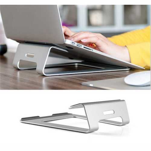 Ergonomic Aluminum Laptop Stand for MacBook Pro/Air & Tablets - Adjustable Desktop Notebook Holder with Cooling Ventilation - Perfect for Home Office, Gaming & Workspace Setup