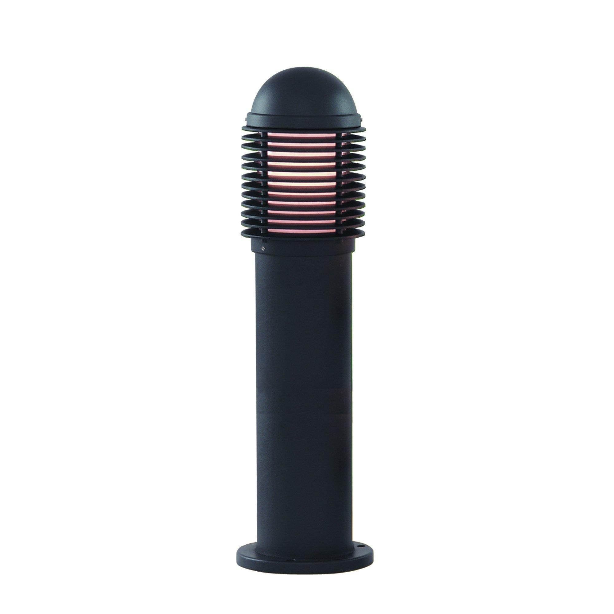 Black Aluminum IP44 Outdoor Bollard Light with Polycarbonate Diffuser - 45cm Height for Garden, Pathway, and Driveway Lighting