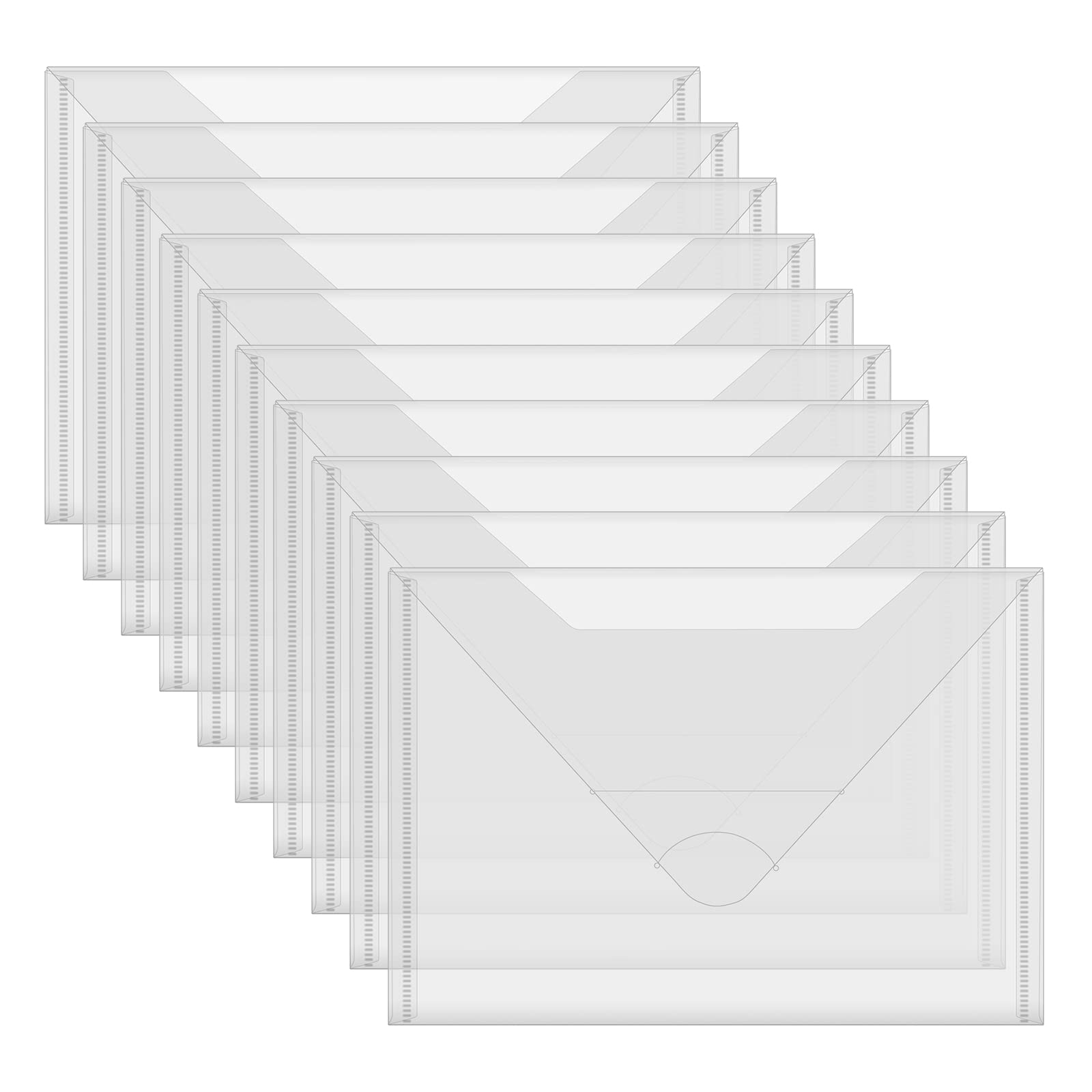 10 Pack 10x7 Inch Large Stamps and Dies Storage Pockets - Durable Reusable Plastic Envelopes for Craft Organization - Perfect for Cutting Dies, Stencils, Embossing, Paper & Card Crafts - Ideal for Scrapbooking, Card Making & DIY Projects