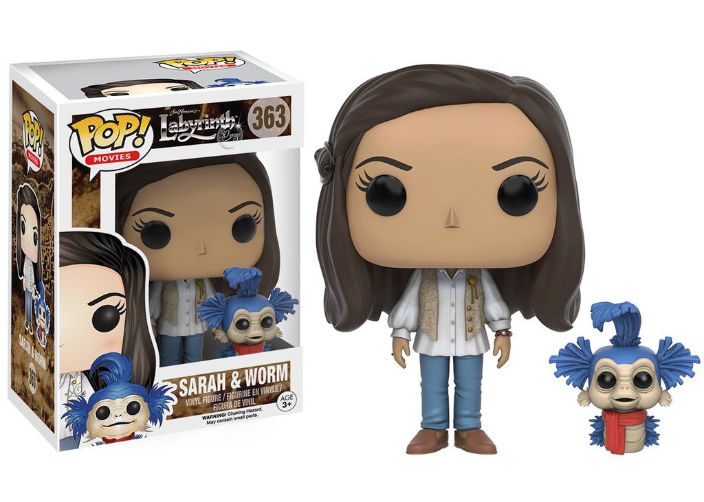 Funko POP Movies: Labyrinth - Sarah and Worm Action Figure Collectible Toy | Perfect for Movie Fans, Collectors and Gift Giving | Display on Shelves, Desks or in Collections