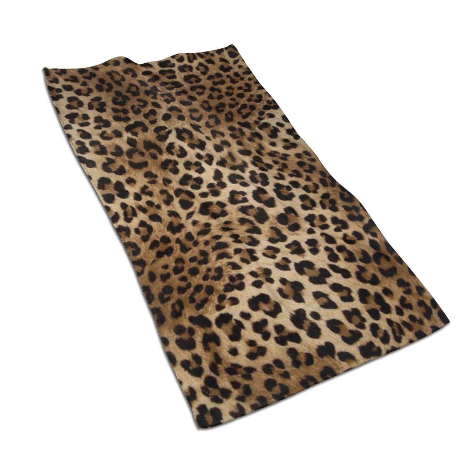 Premium Leopard Print Hand Towels - Ultra Soft & Highly Absorbent Bathroom, Kitchen & Guest Towels (27.5