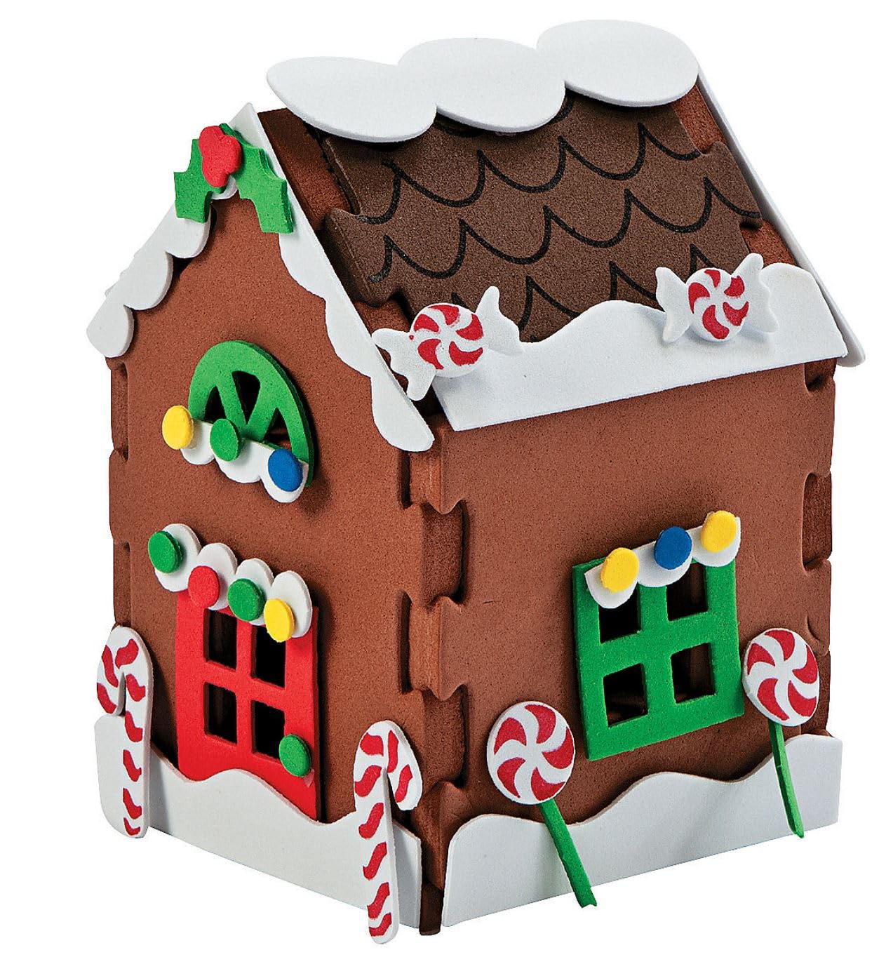 Christmas Gingerbread House Craft Kits 3D - DIY Holiday Decorations (2 Pack, Individually Packed) | Perfect for Family Bonding, Christmas Party Activities & Festive Home Decor