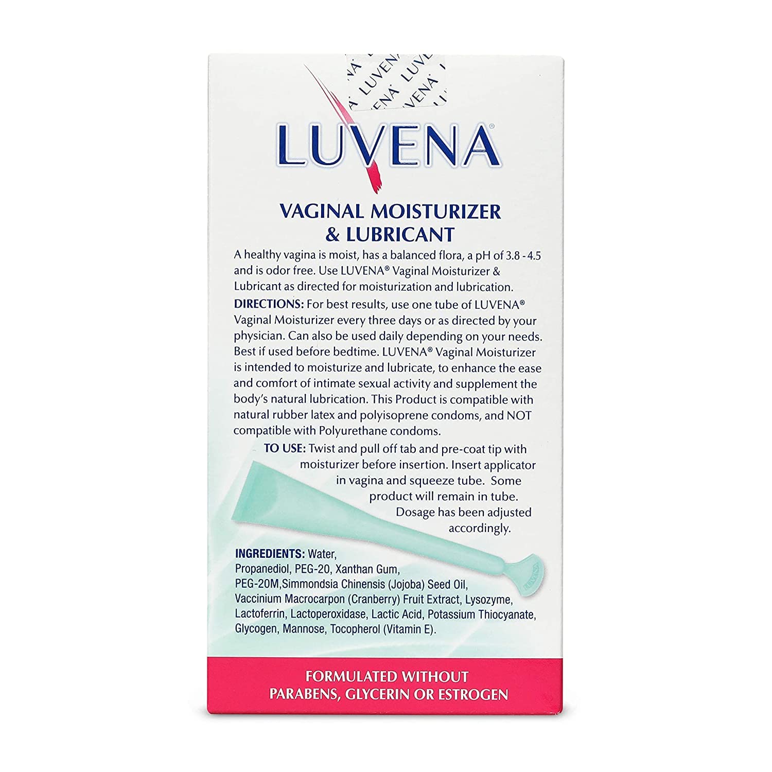 Luvena Vaginal Moisturizer for Women - Water-Based Intimate Hydration Cream for Dryness, Irritation & Menopause Relief - Paraben & Glycerin Free - 2 Pack - Perfect for Daily Comfort & Intimate Care Routine