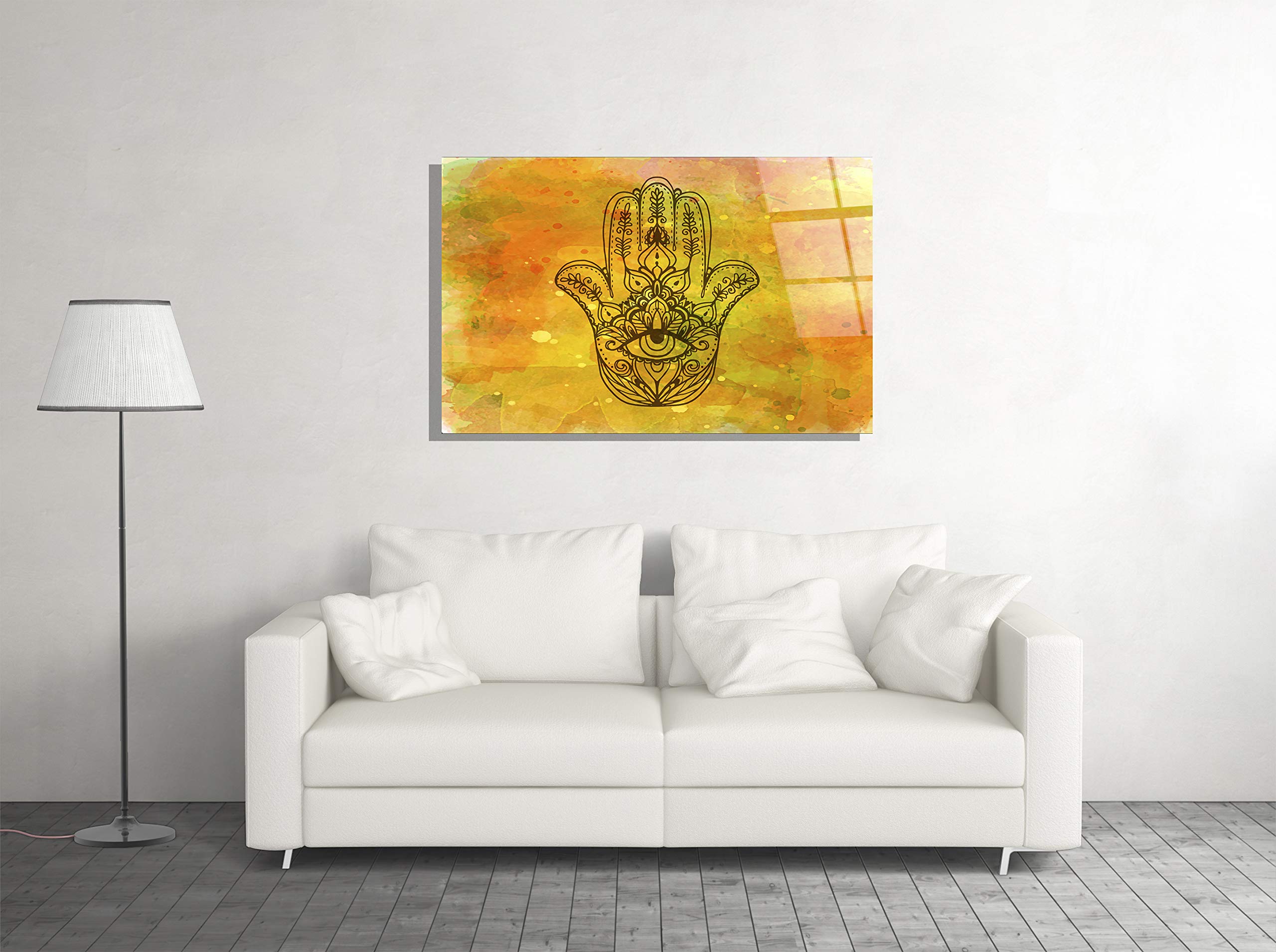 Buddha Religious Traditions Decor Print - Tempered Glass Wall Art for Home & Office - Spiritual Gift for Meditation & Yoga Spaces
