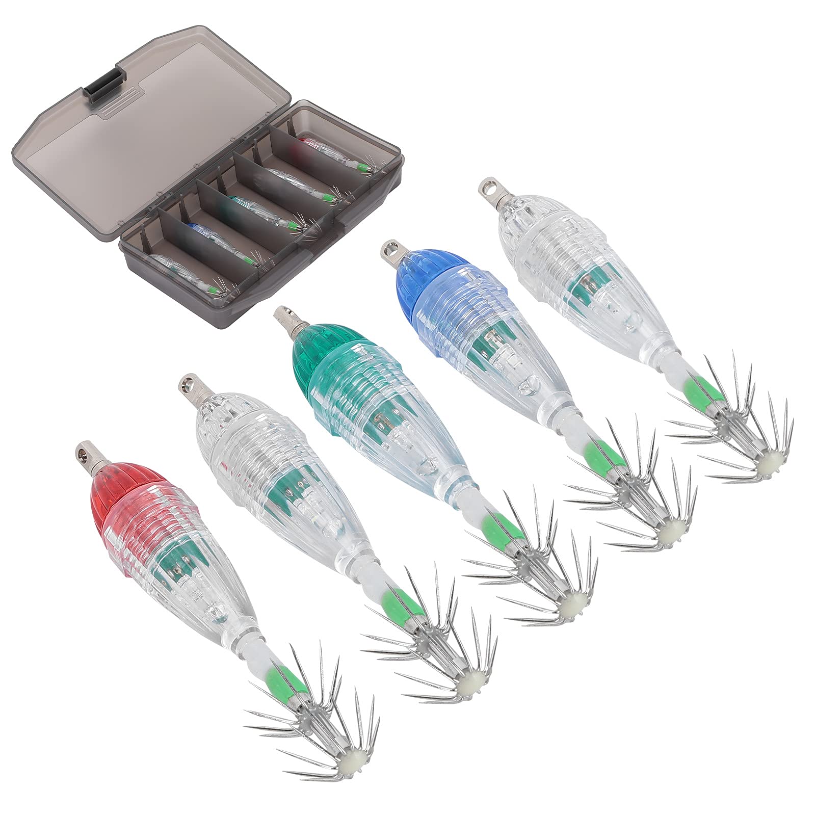 5PCS LED Underwater Fishing Lure Lights - Waterproof Flashing Bait Lights for Night Fishing | Attracts More Fish in Lakes, Rivers & Ocean