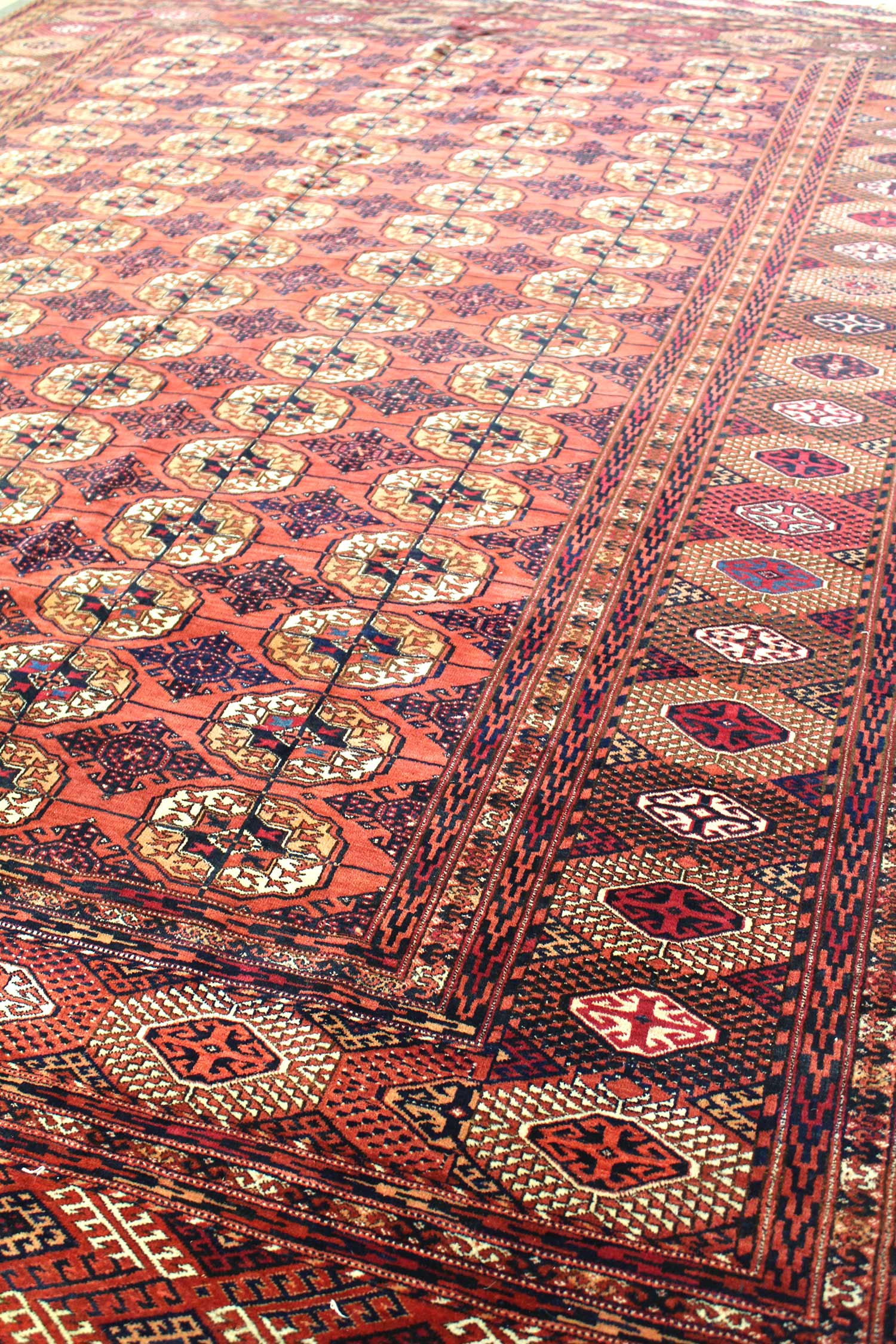 Vintage Tekke Handwoven Tribal Rug - Authentic Afghan Tribal Carpet, J61985 - Perfect for Boho Home Decor, Living Room, Bedroom & Office
