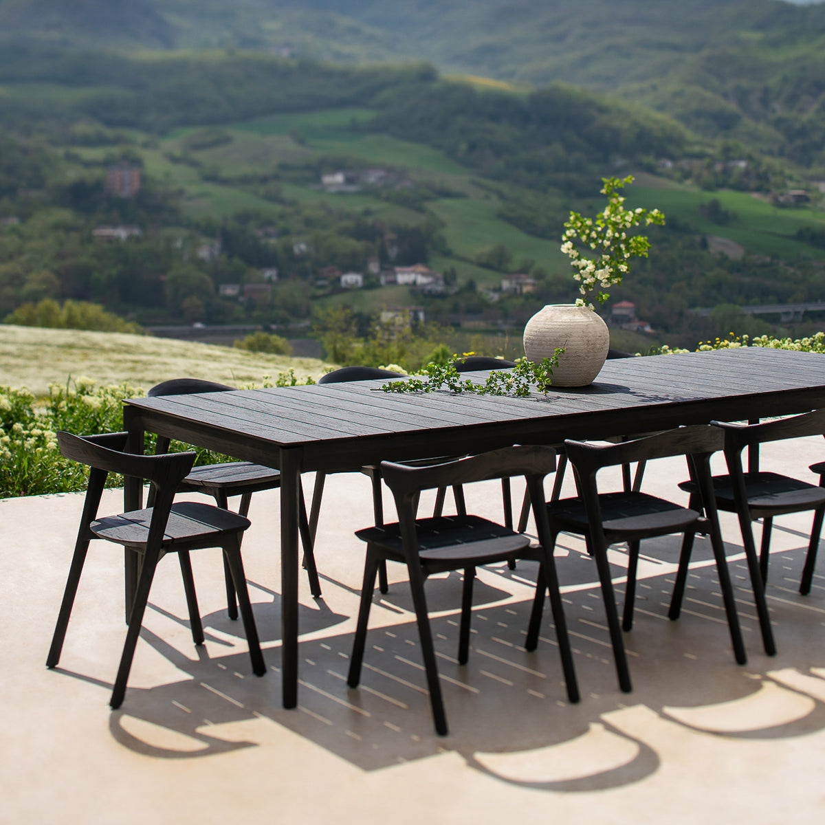 Premium Bok Rectangle Outdoor Dining Table - Weather-Resistant Patio Furniture for Garden, Deck, and Backyard Dining