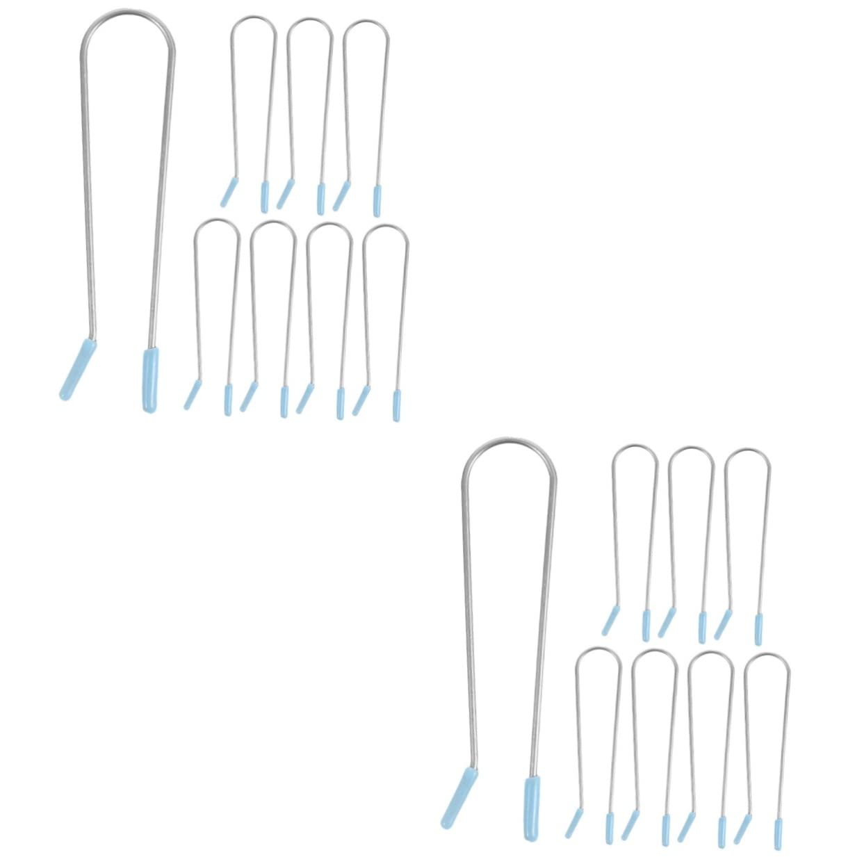 FOMIYES 2 Sets Hair Curler Clips - 16pcs Hot Roller Replacement Pins & Clamps for All Hair Types & Lengths - Perfect for Home Salon Styling & Professional Hair Care