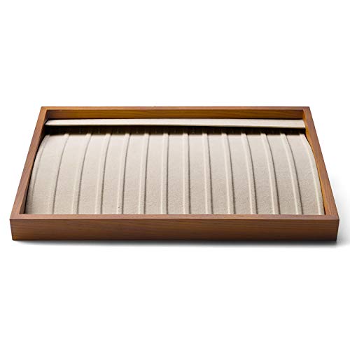 Oirlv 13 Grid Wooden Jewelry Organizer Tray for Necklace, Bracelet & Pendant - Stackable Drawer Storage Display (Creamy-White) | Perfect for Jewelry Shops, Boutiques & Home Vanity Organization