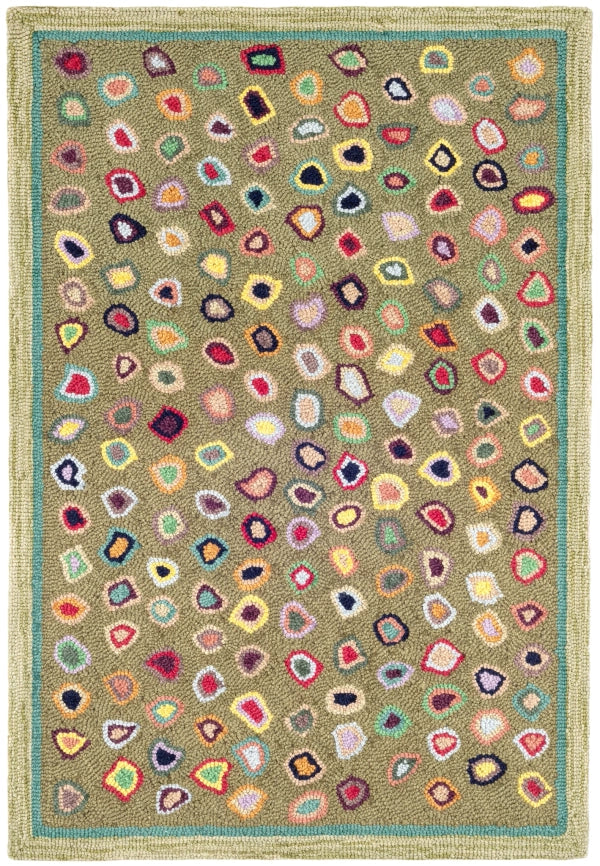 Dash & Albert Cat's Paw Hand Hooked Wool Rug - Soft Non-Slip Area Rug for Living Room, Bedroom, Nursery & Home Decor