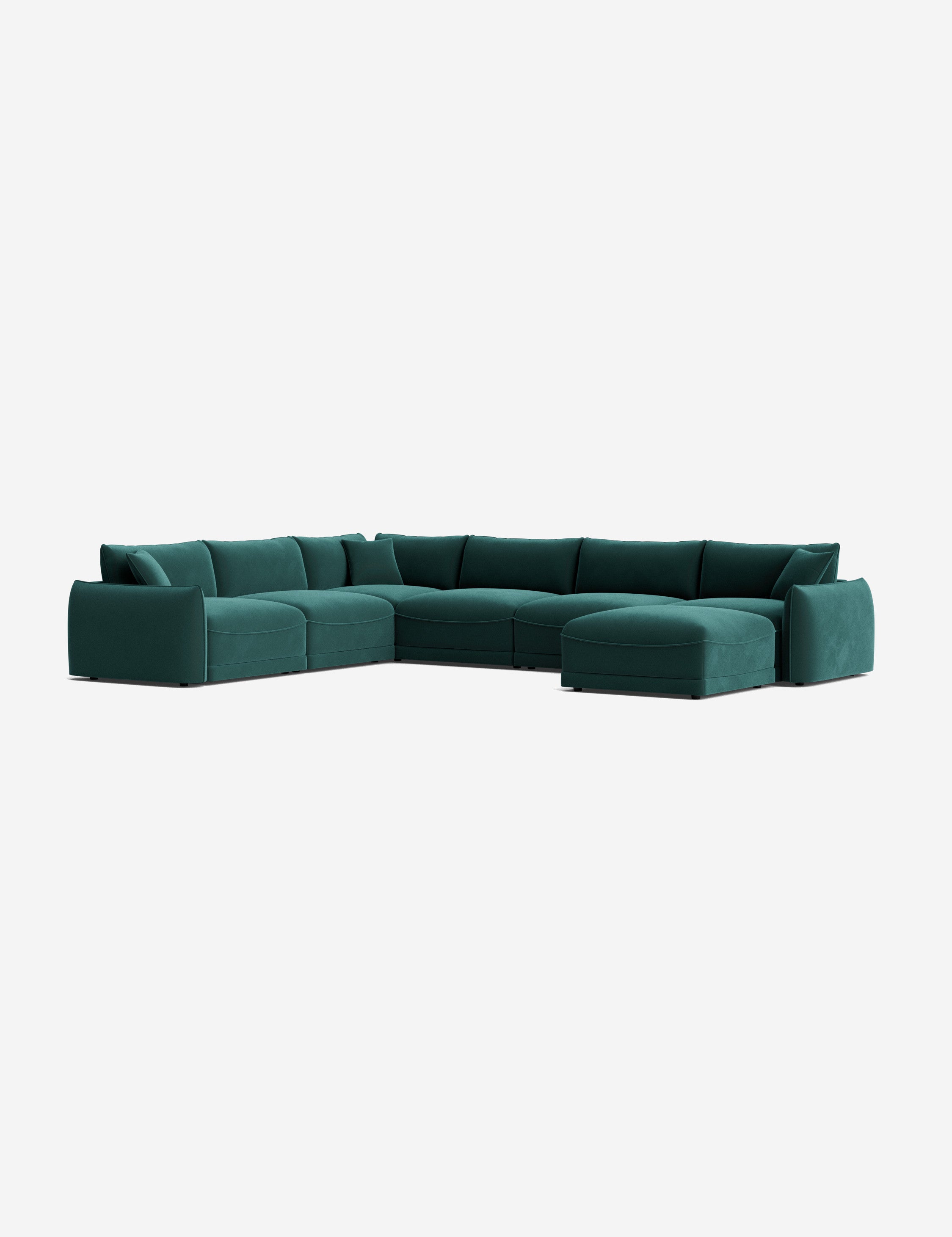 Balmer Modular Corner Sectional Sofa with Ottoman - Modern L-Shaped Living Room Furniture for Small Spaces | Perfect for Apartments, Condos & Family Gatherings