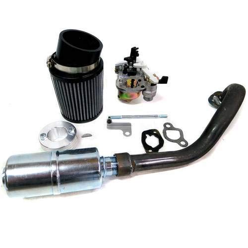Stage 2 High Performance Air Filter & Exhaust Pipe Kit for Hemi Predator 212cc Engine - Compatible with Mini Bikes, Go Karts & Trikes - Improves Airflow & Power for Racing & Off-Road Adventures