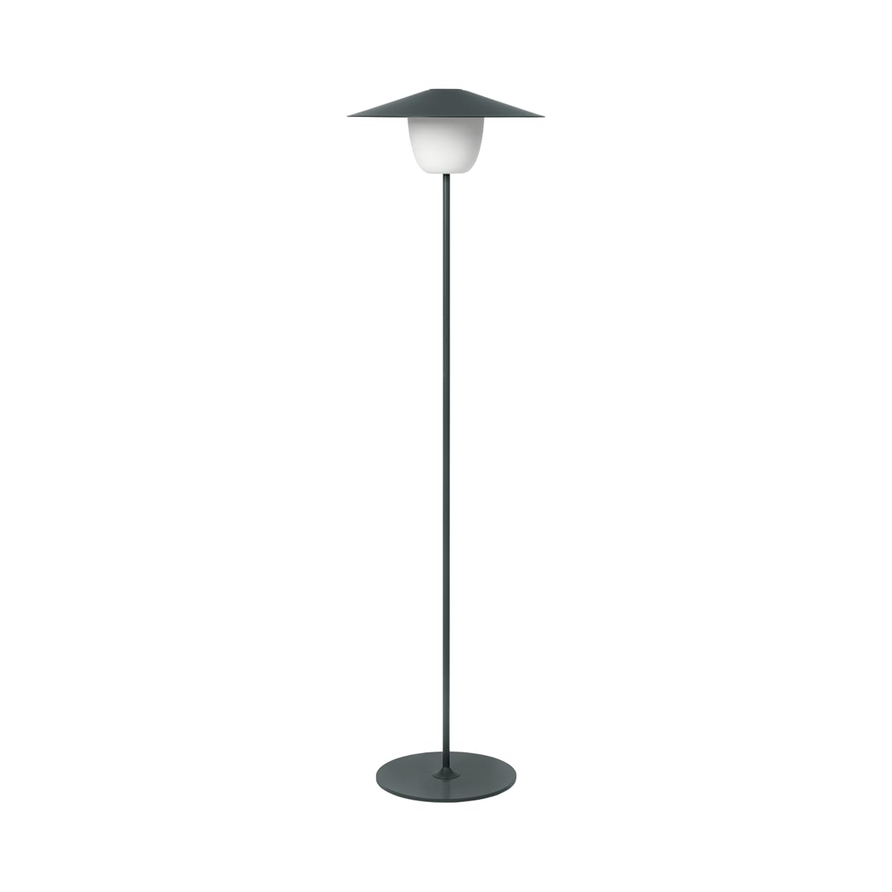 Blomus ANI 3-in-1 Rechargeable LED Floor Lamp with Magnetic Base - Charcoal Black | Modern Lighting for Living Room, Bedroom & Office