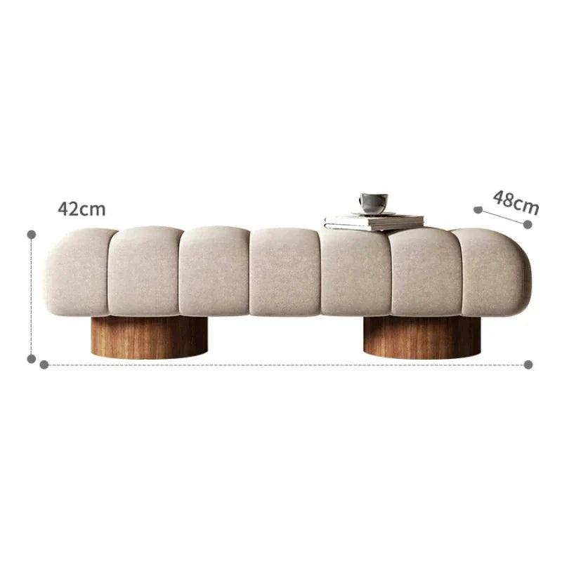 Luxury Upholstered Shoe Bench with Sturdy Wooden Base - Italian Inspired Entryway Furniture for Hallway, Bedroom & Living Room Organization
