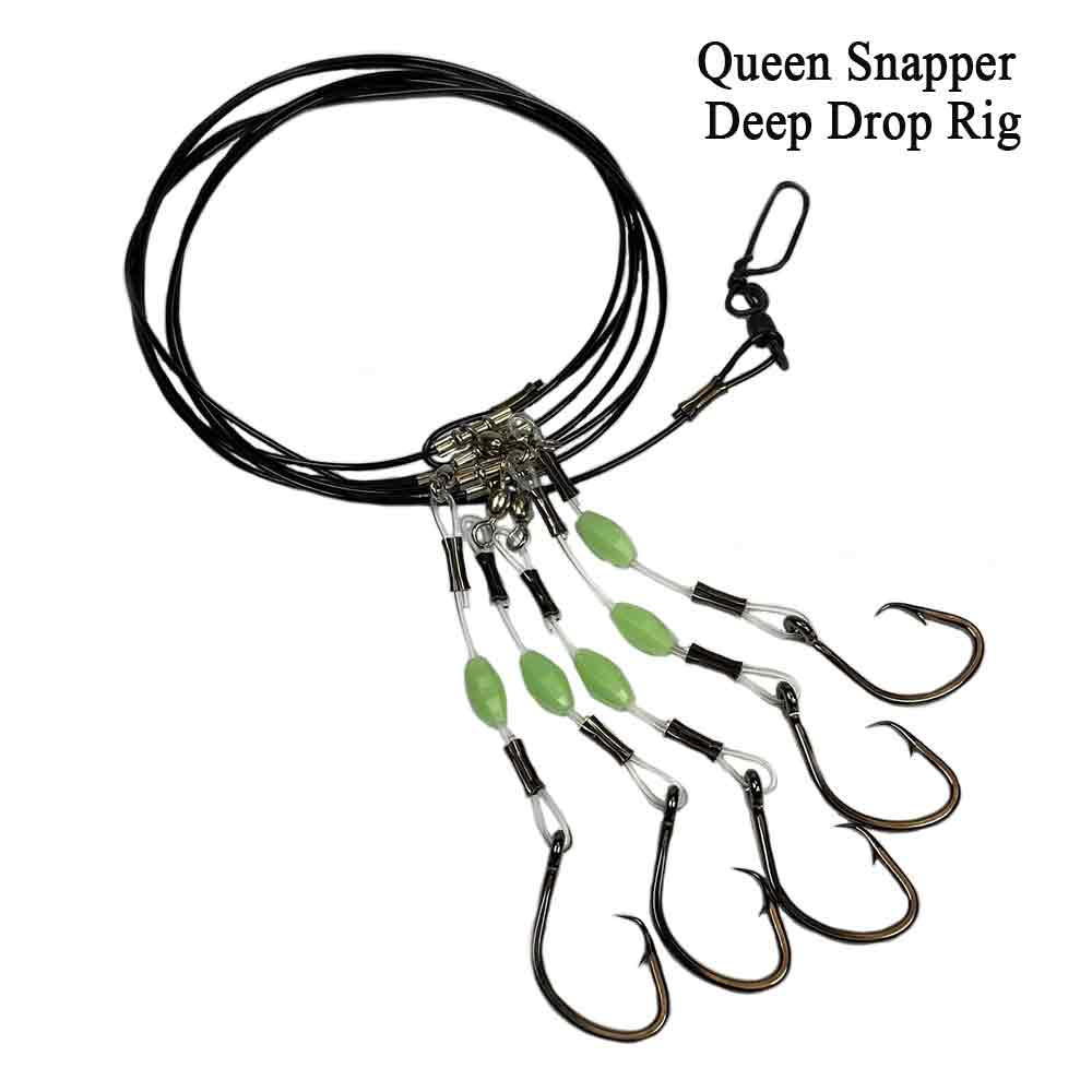 Capt. Harry's 5 Hook Deep Dropping Rigs - Premium Saltwater Fishing Gear for Offshore & Deep Sea Fishing - Perfect for Tuna, Grouper & Snapper