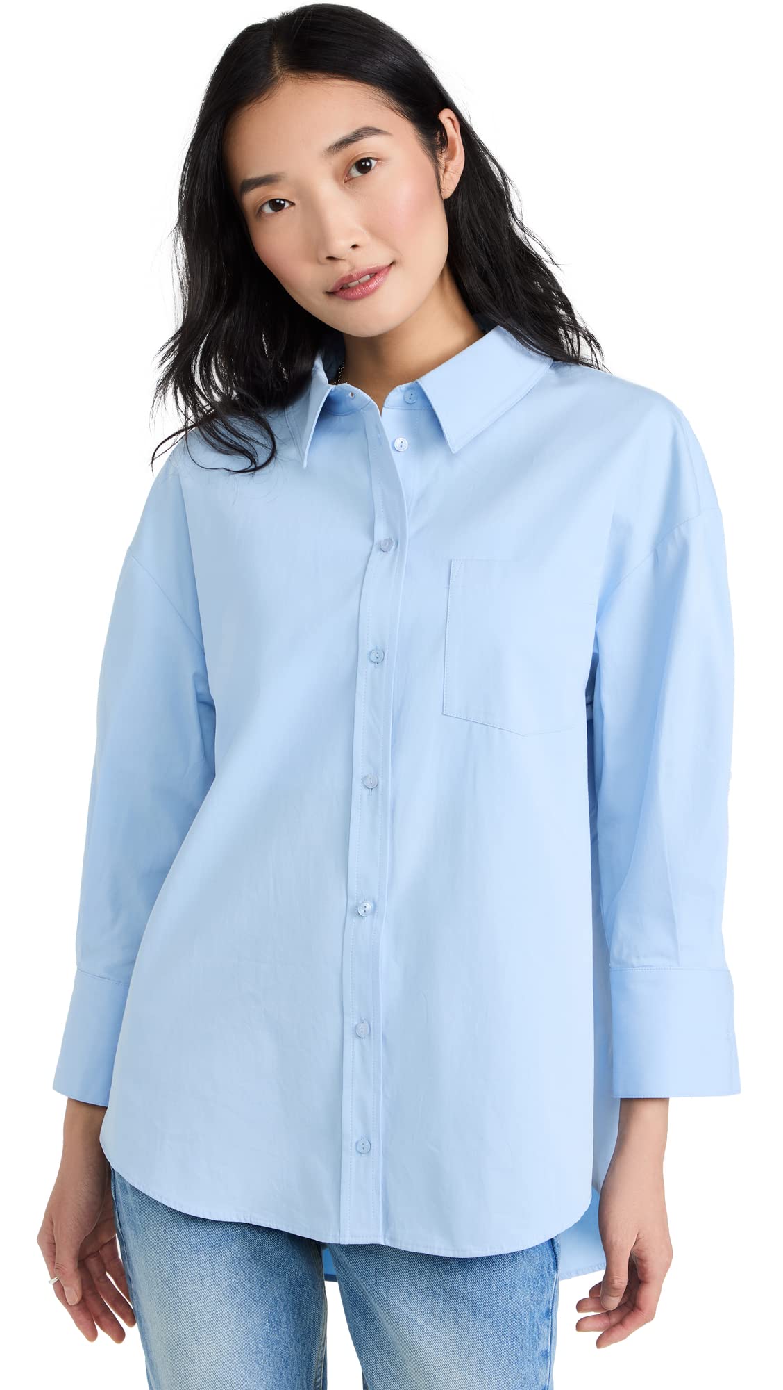 ANINE BING Women's Mika Shirt - Stylish Button Down Blouse for Casual & Office Wear | Trendy Fashion Top for Everyday Outfits & Work Attire
