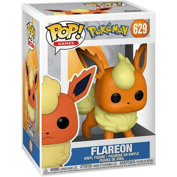 Funko Pop! Games Pokemon Flareon Vinyl Figure - Collectible Toy for Pokemon Fans, Gift for Kids & Adults, Perfect for Display & Anime Collections
