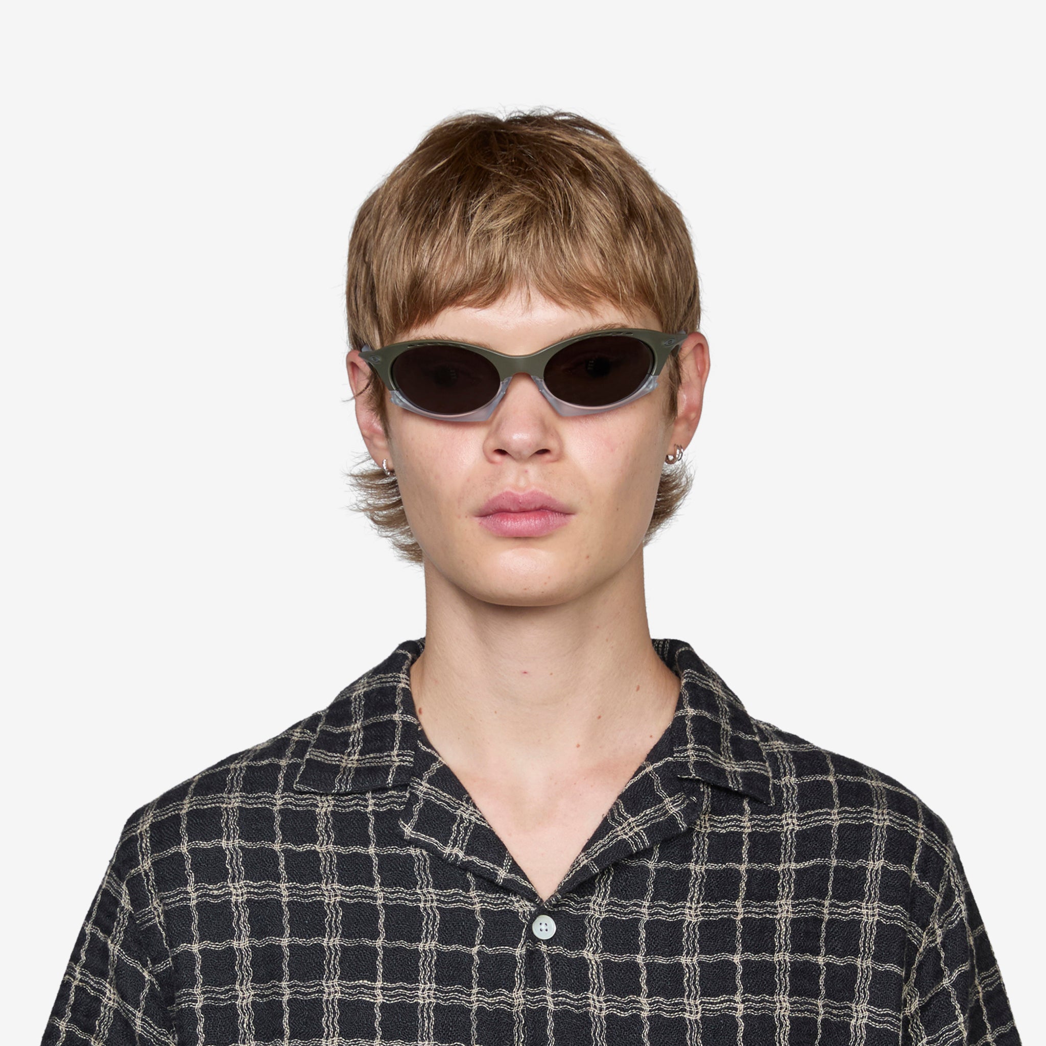 Plantaris Matte Moss Green Sunglasses with Prizm Black Lenses - Stylish UV Protection for Outdoor Sports & Driving