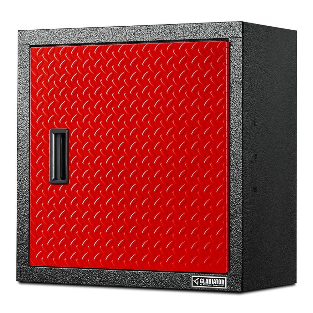 Gladiator Premier Red Series 24-Inch Wall GearBox - Heavy Duty Garage Storage Organizer for Tools, Sports Equipment & Home Essentials | Perfect for Garage, Basement & Workshop Organization
