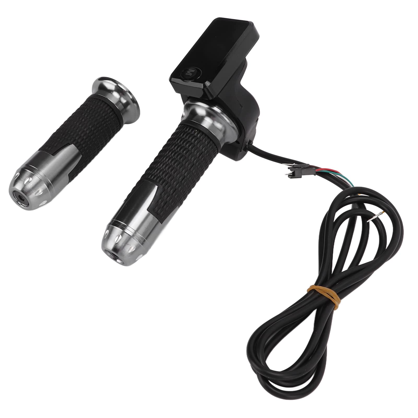 **Shanrya Electric Bike Throttle Accelerator - Waterproof, Heat Resistant, LCD Screen, Metallic Grip with Key Lock for E-Bike | Perfect for Commuting, Off-Road & Urban Riding**