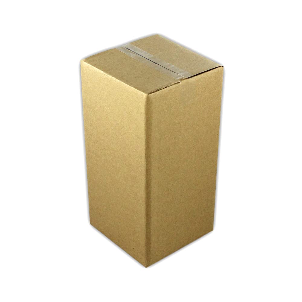 150 Eco-Friendly 4x4x8 Inches Corrugated Cardboard Boxes for Packing, Mailing, Moving & Shipping - Durable Small Cartons for Home, Office & E-commerce Use