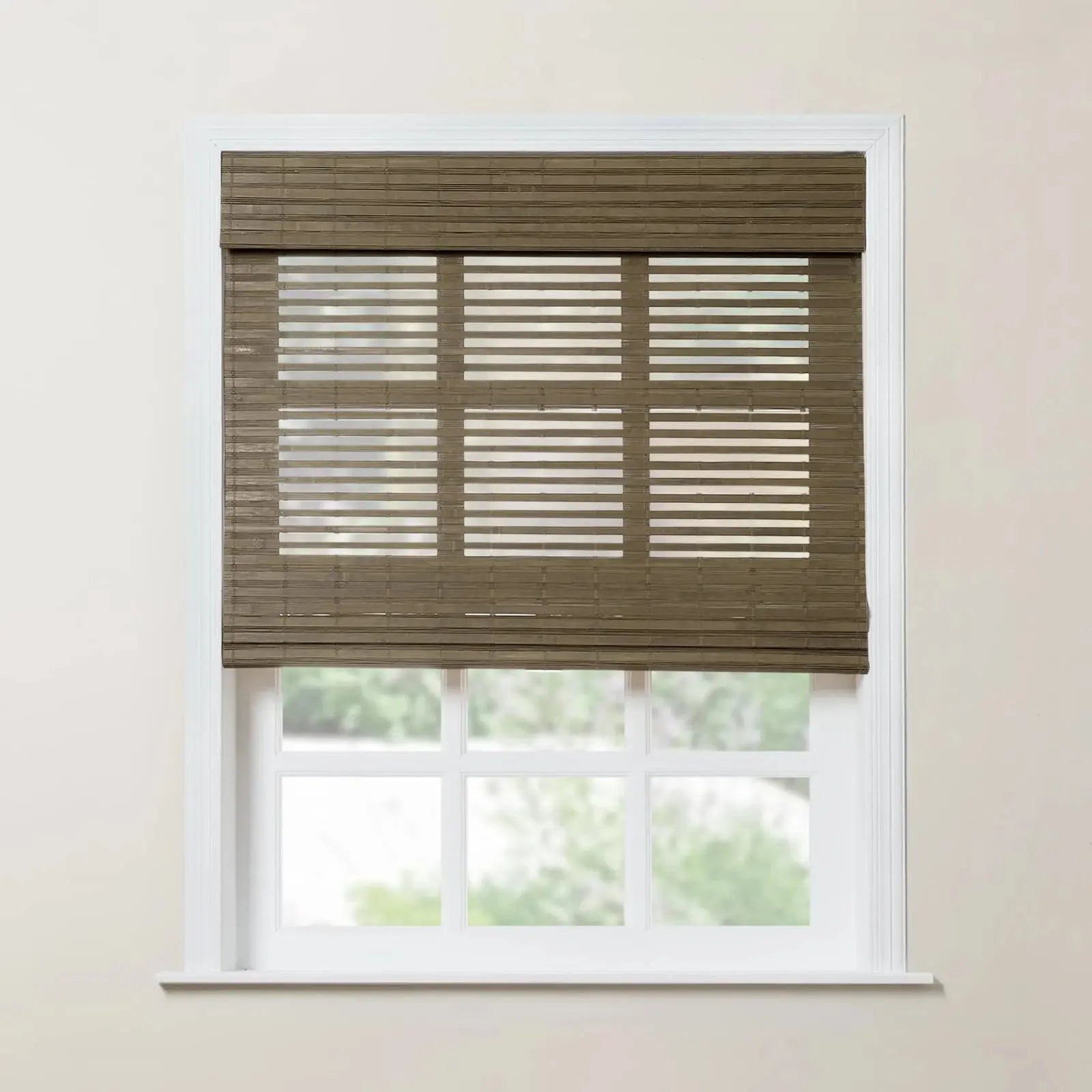 Rae Natural Bamboo Woven Shades Series S - Eco-Friendly Window Blinds for Home & Office - Perfect for Living Room, Bedroom, and Patio Privacy