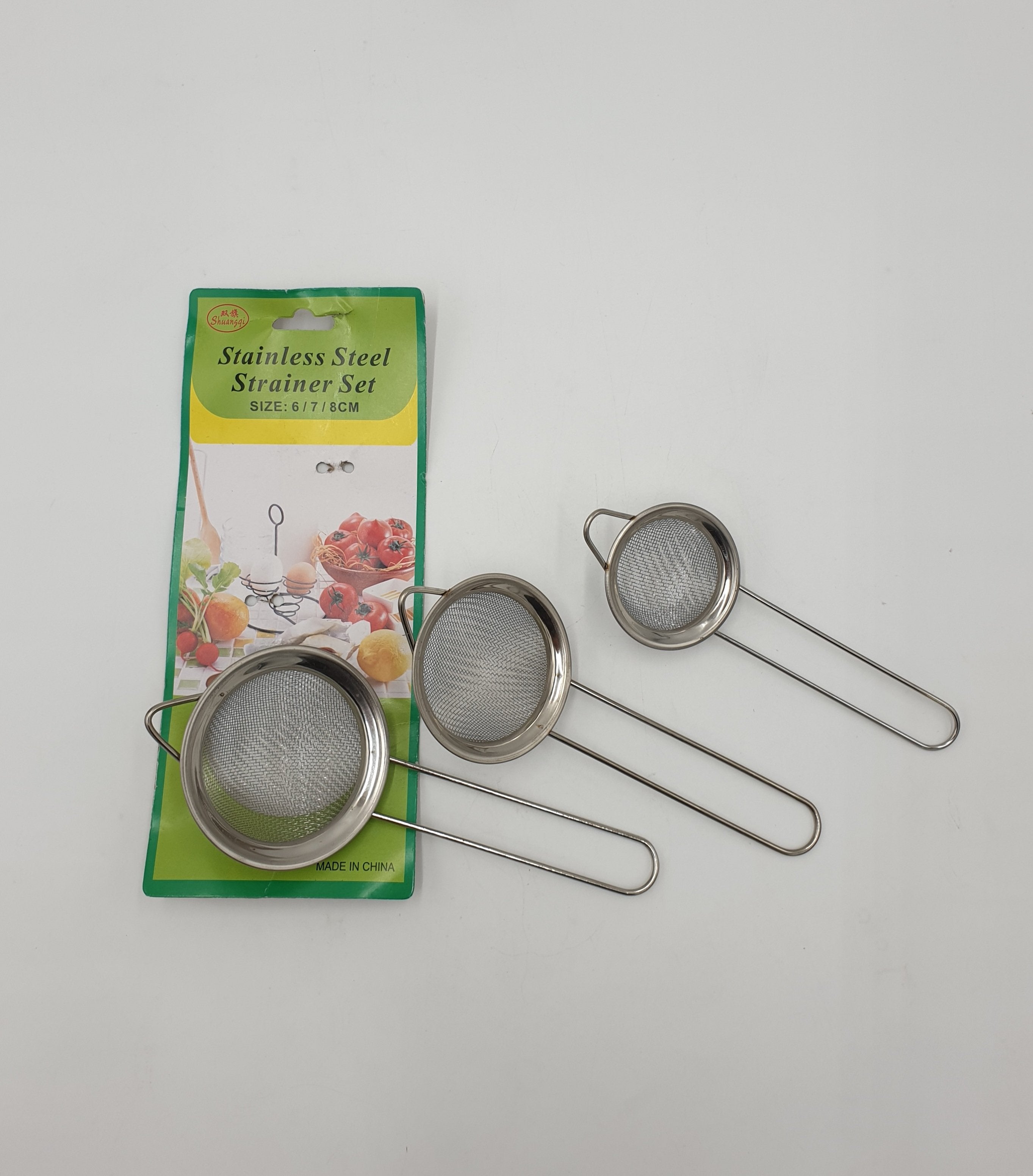 3-Piece Stainless Steel Small Strainer Set - Perfect for Kitchen, Cooking, and Food Prep - Ideal for Draining Pasta, Washing Fruits & Vegetables