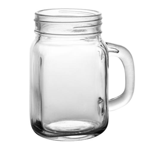 BarConic® 12 oz Mason Jar Mugs - Set of 12 Glass Drinking Cups with Handles - Perfect for Iced Coffee, Smoothies, Cocktails & Rustic Home Decor