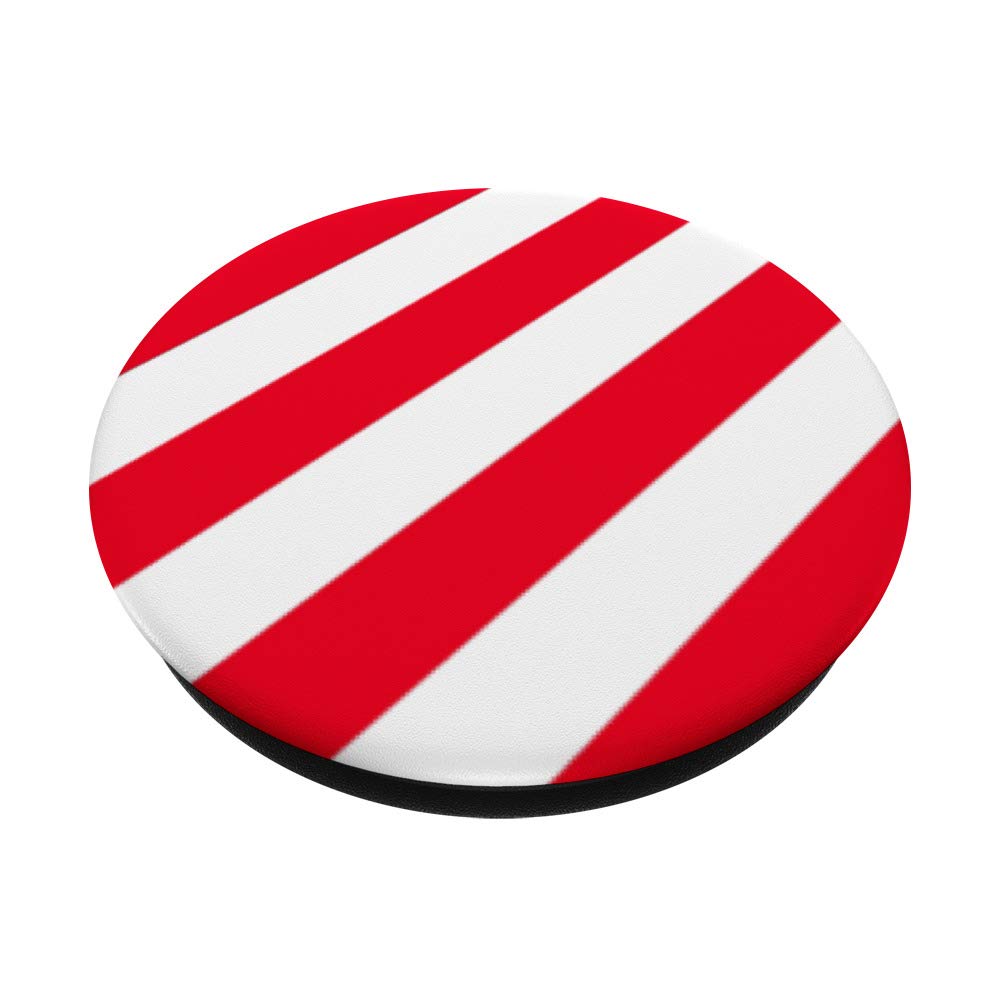 Candy Cane Red and White Striped PopSockets PopGrip: Swappable Phone & Tablet Grip for Secure Hold and Stand, Perfect for Holiday Gifts and Everyday Use
