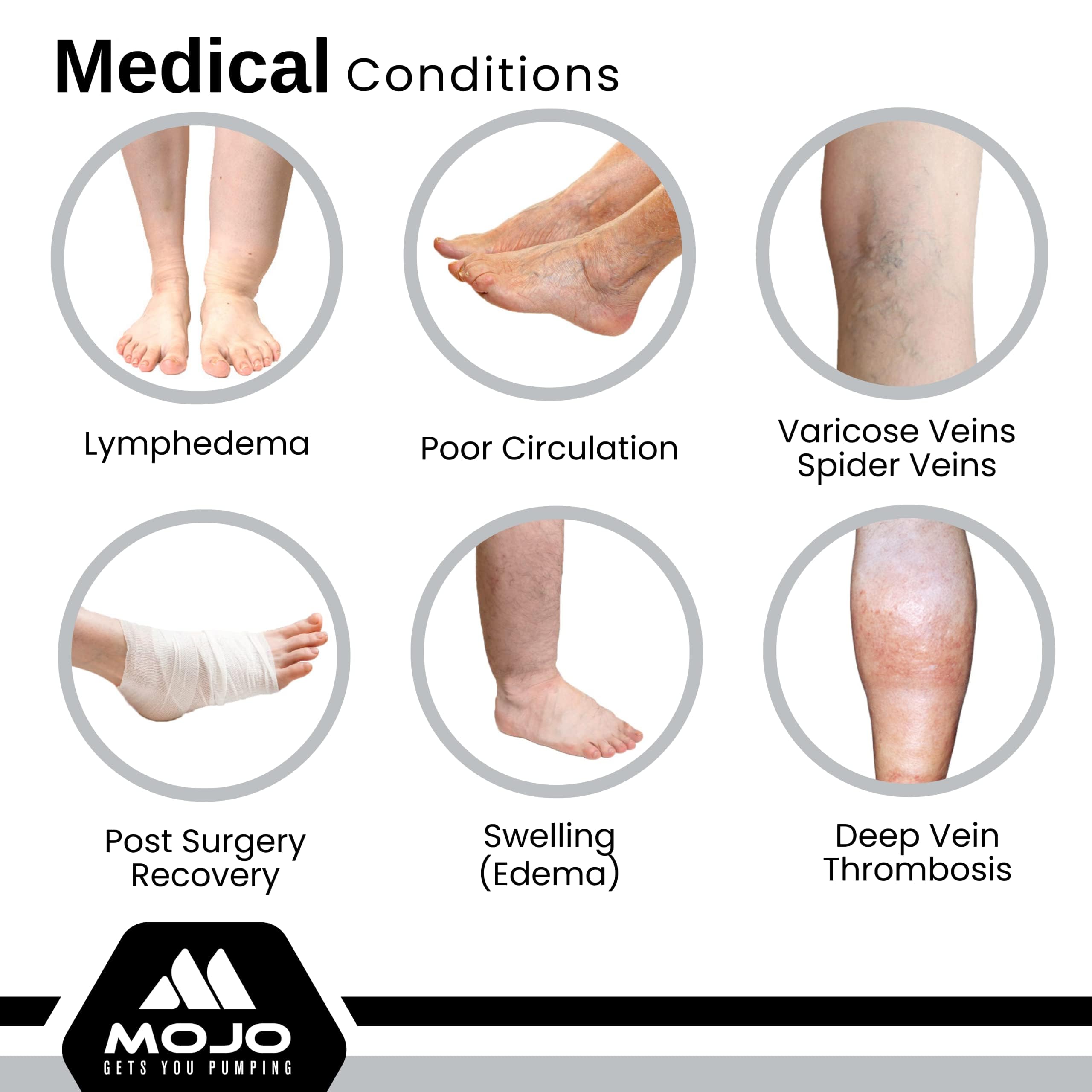 Mojo Compression Socks for Men & Women - 20-30mmHg Graduated Support for Athletic Performance, Workout Recovery & Travel Comfort - Ideal for Running, Nursing & Long Flights