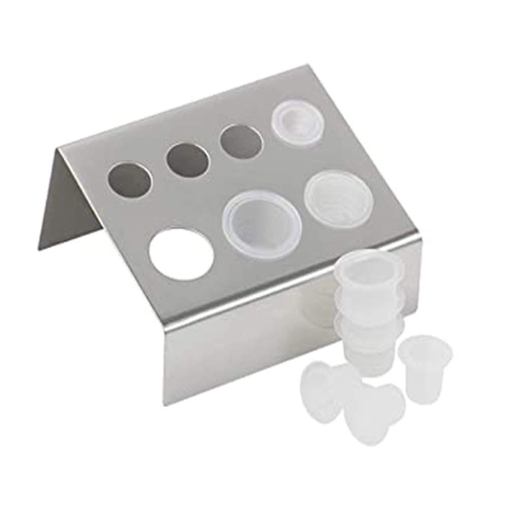 AVA Line Art Tattoo Stainless Steel Ink Cup Holder - Professional Tattoo Equipment for Artists & Studios | Perfect for Tattoo Ink Mixing & Needle Dipping