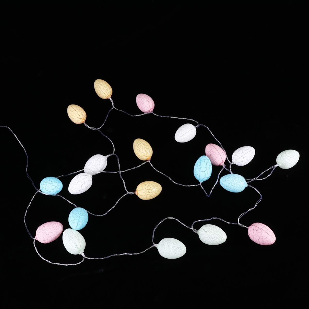 Amosfun Easter LED String Lights - 20 USB Fairy Lights for Spring Easter Party Decor, Indoor & Outdoor Decoration - Perfect for Home, Garden, Wedding, and Holiday Celebrations